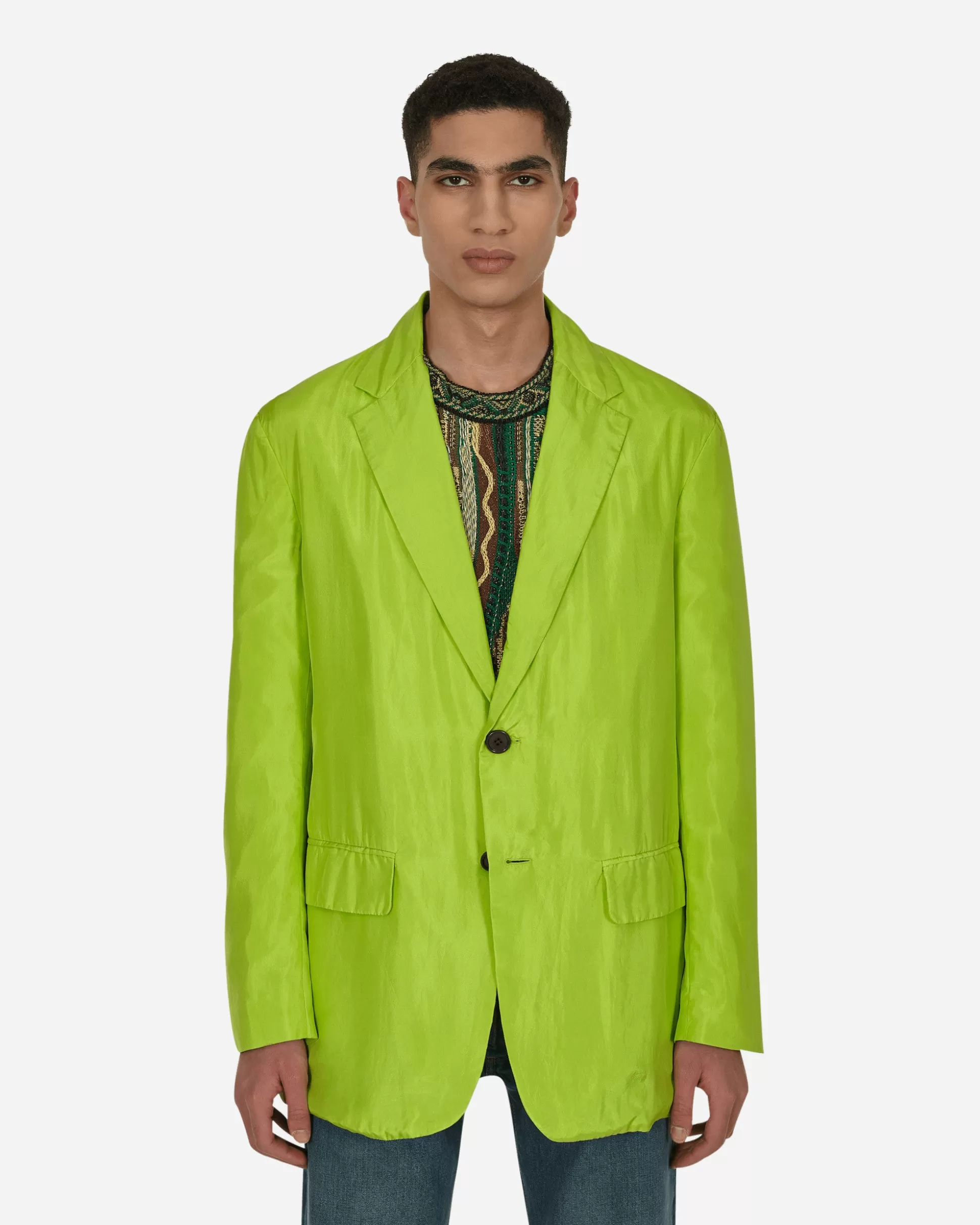 Dries Van Noten Berkleys Blazer Green Cheap
