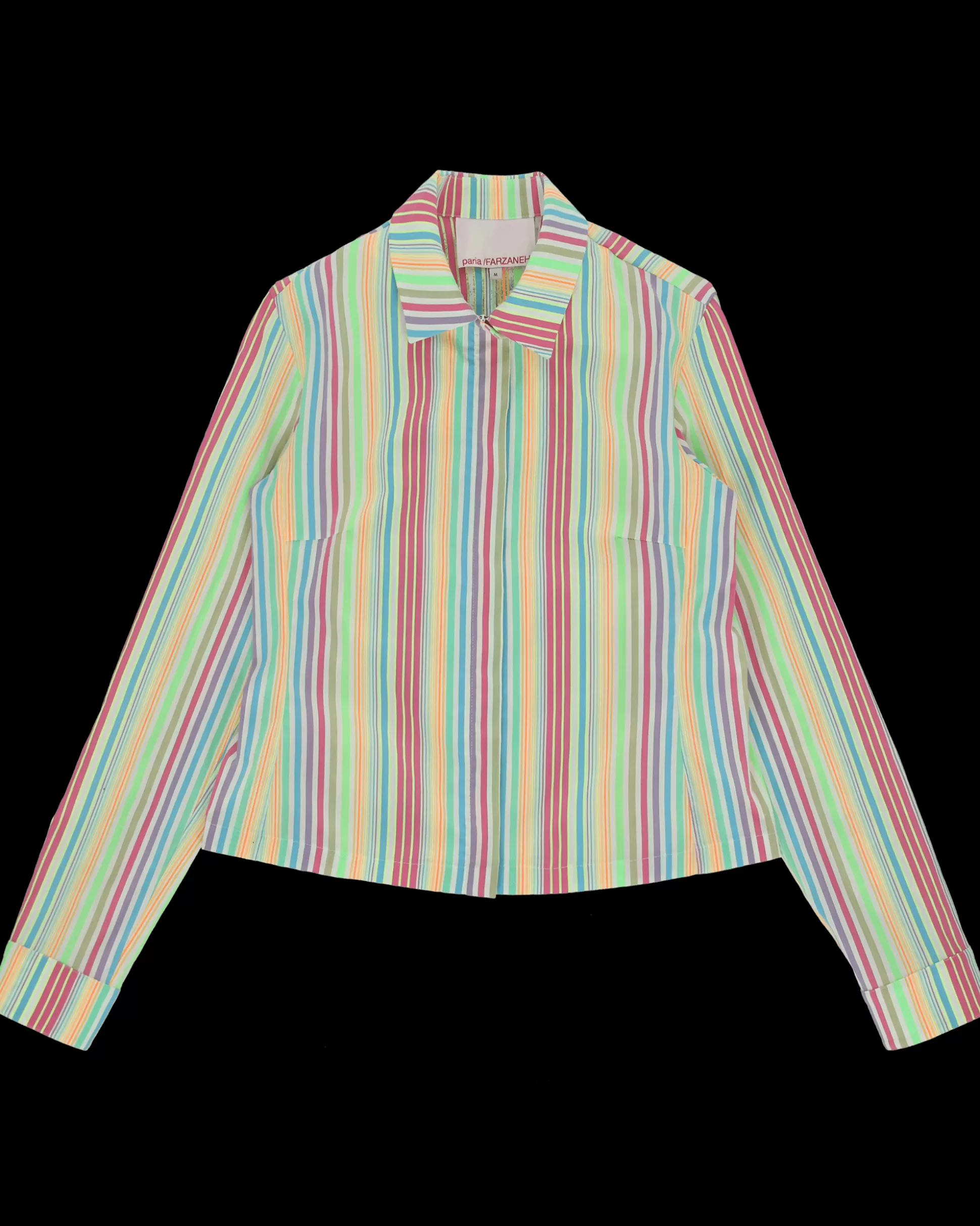 Paria Farzaneh Clown Stripe Shirt Multicolor New