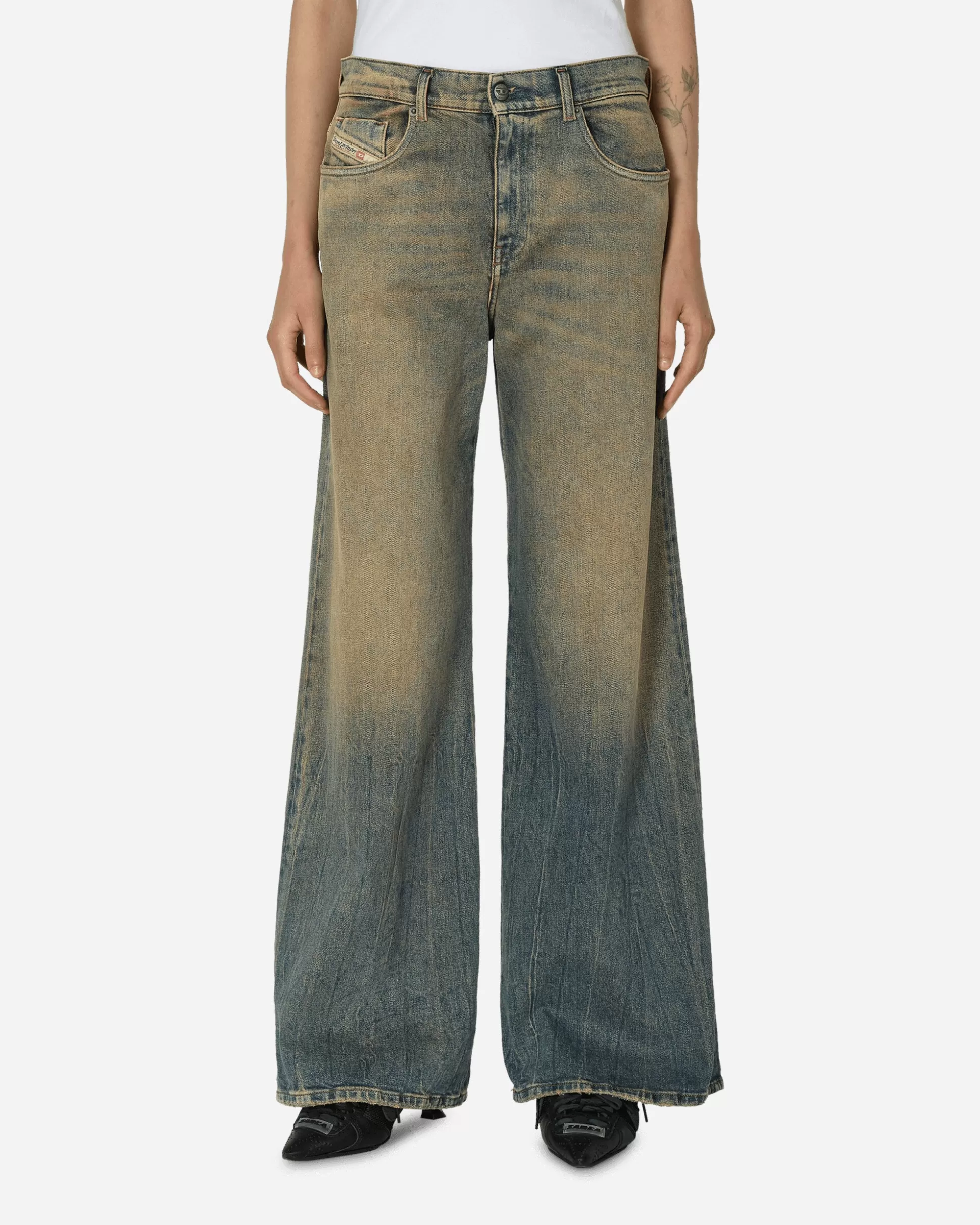 Diesel 1978 D-Akemi Bootcut Flared Jeans Medium Blue Flash Sale