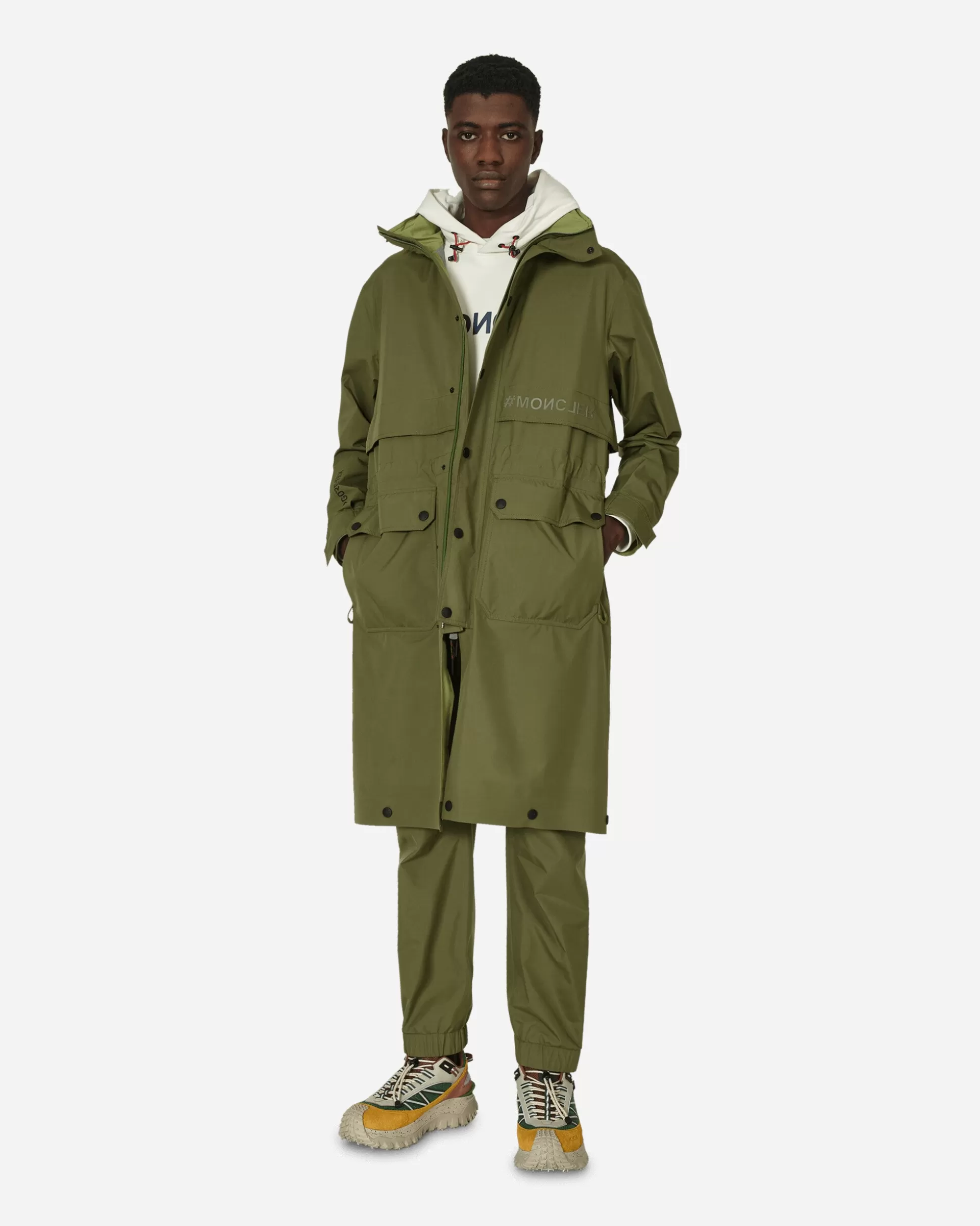 Moncler Grenoble Day-Namic Steig Parka Coat Olive Flash Sale