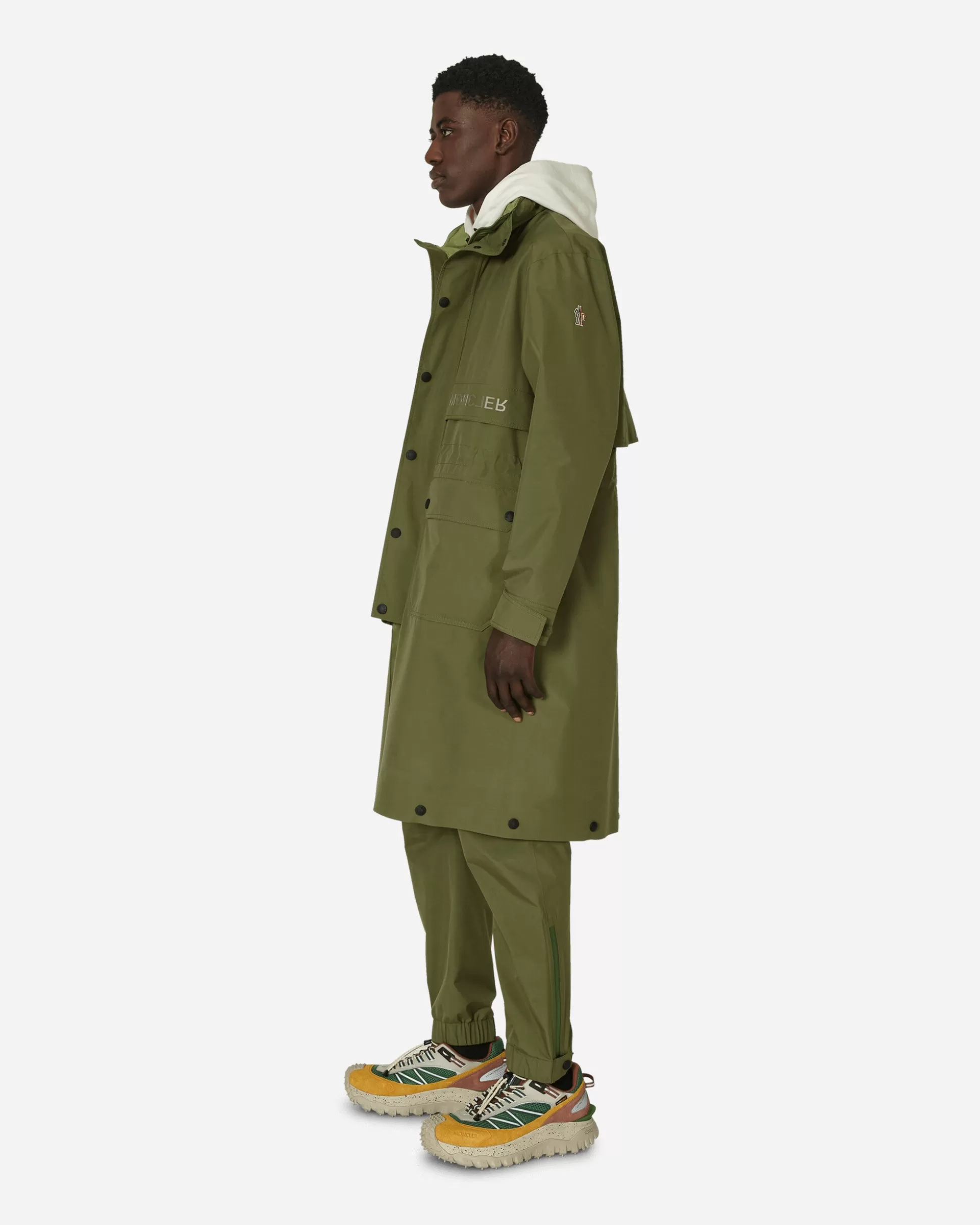 Moncler Grenoble Day-Namic Steig Parka Coat Olive Flash Sale