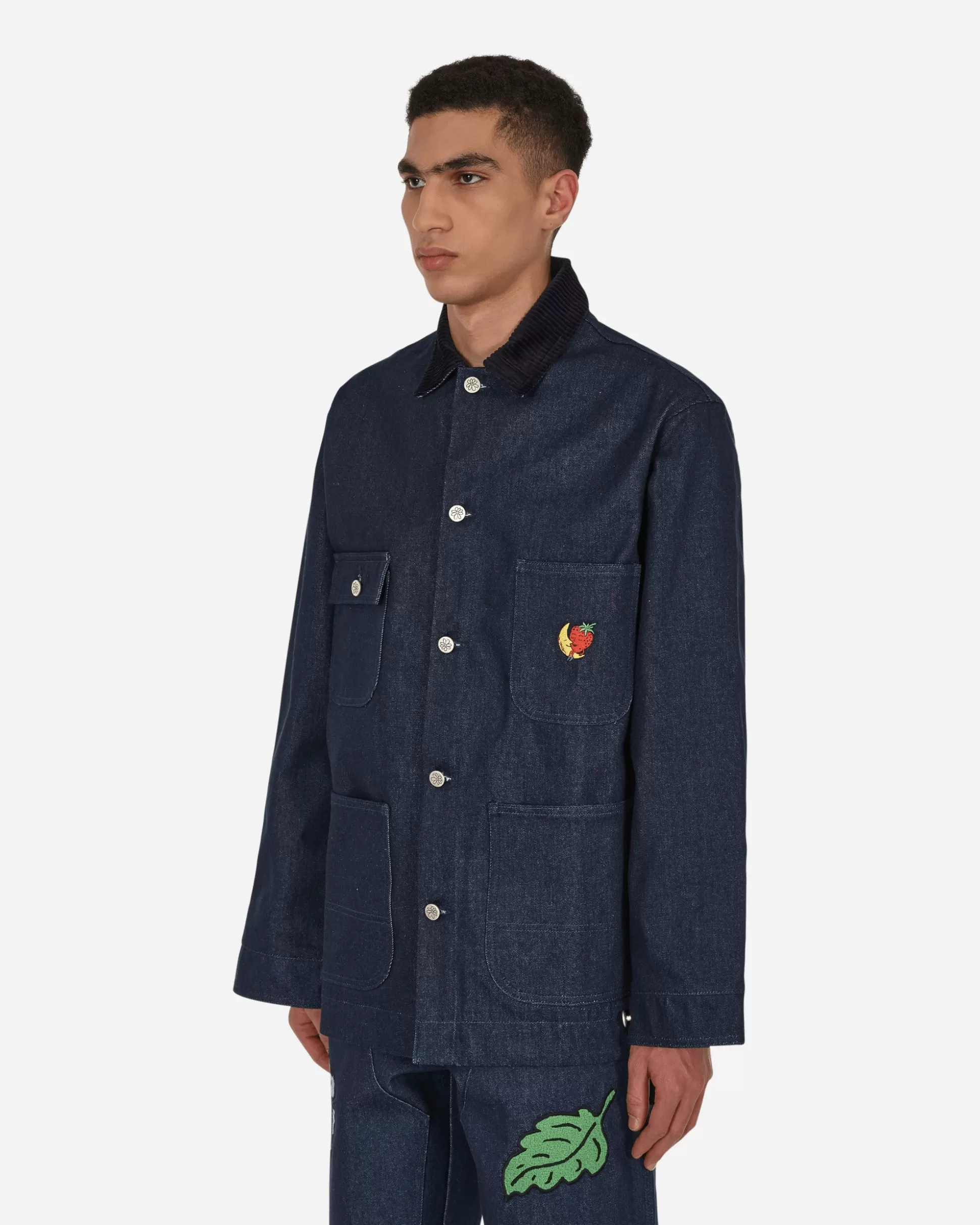 Sky High Farm Embroidered Denim Chore Coat Blue Best