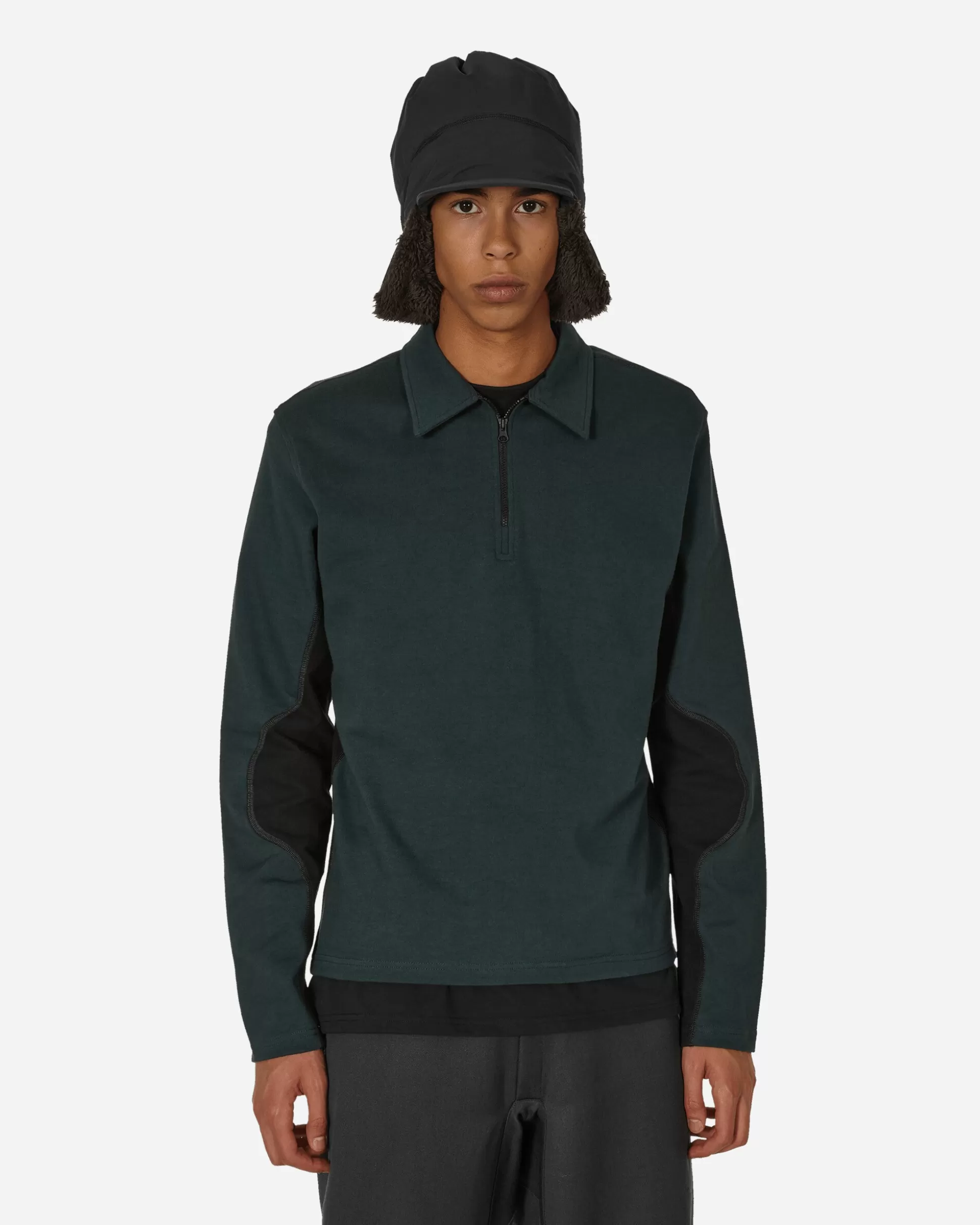 GR10K Half Zip Polo Sweater Forest Green Best Sale