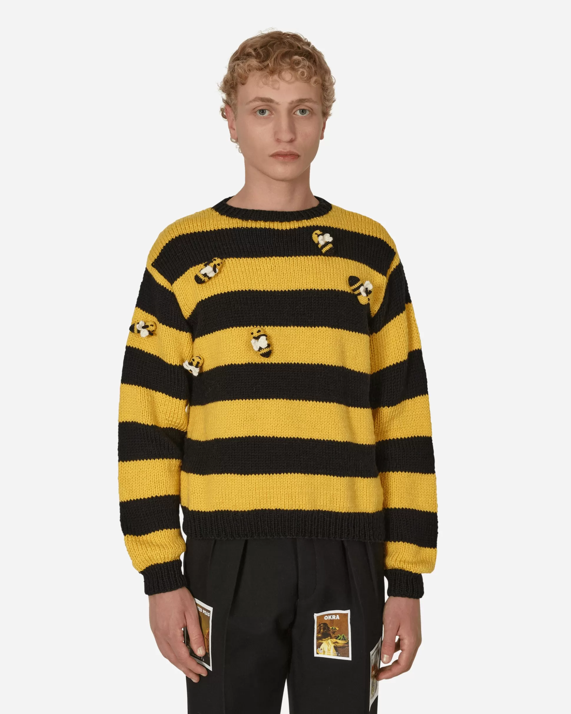 Sky High Farm Hand Knit Bee Knit Sweater Black Online