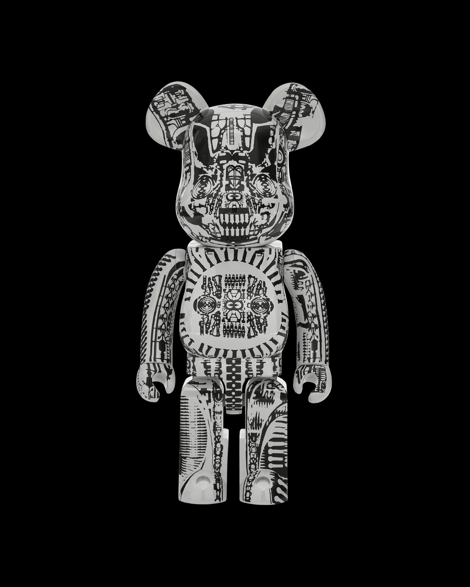 Medicom 1000% H.R. Giger Chrome Version Be@rbrick White Shop