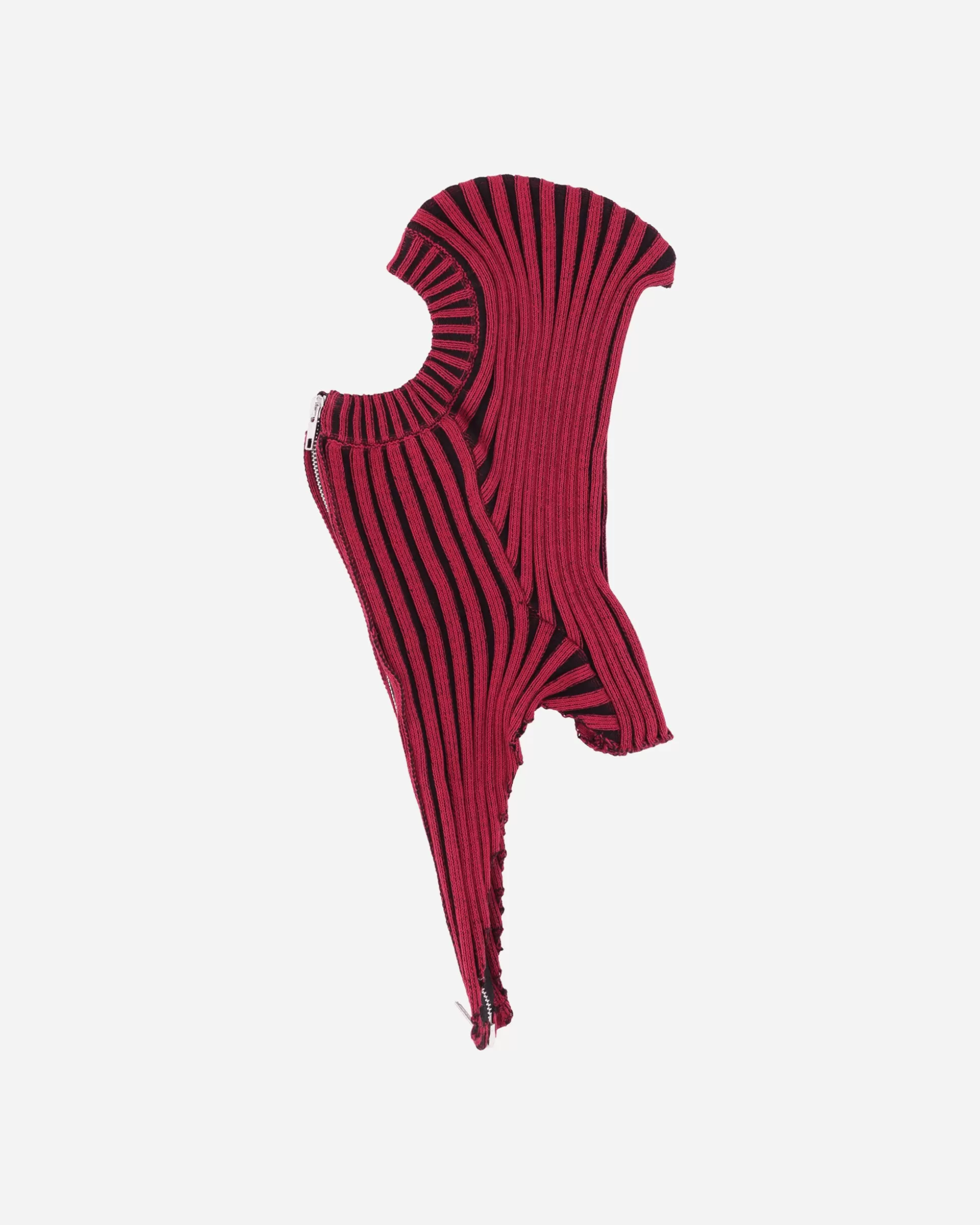 Lueder Knitted Zip Balaclava Groppo Red New