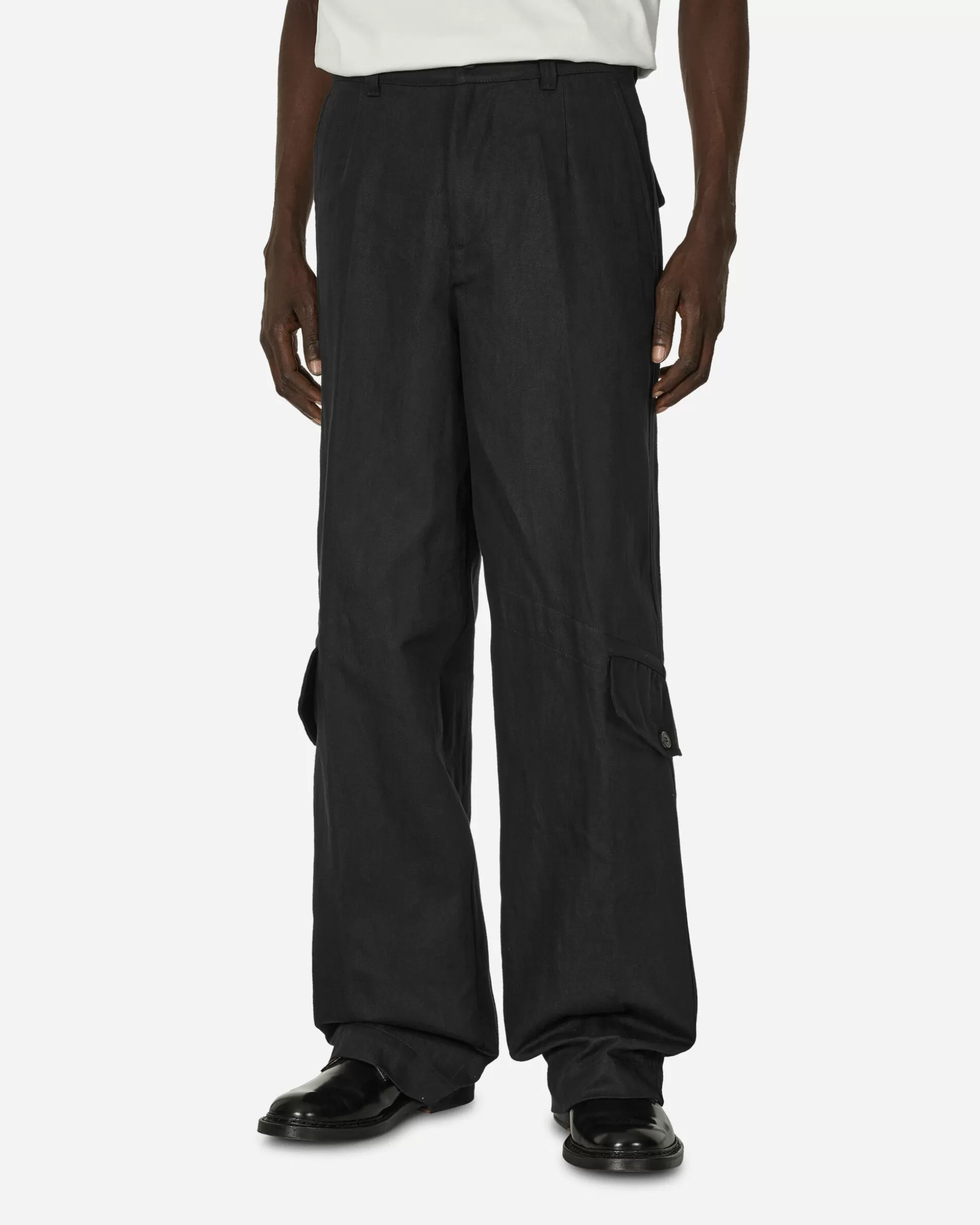 Dries Van Noten Loose Overdyed Pants Black Hot