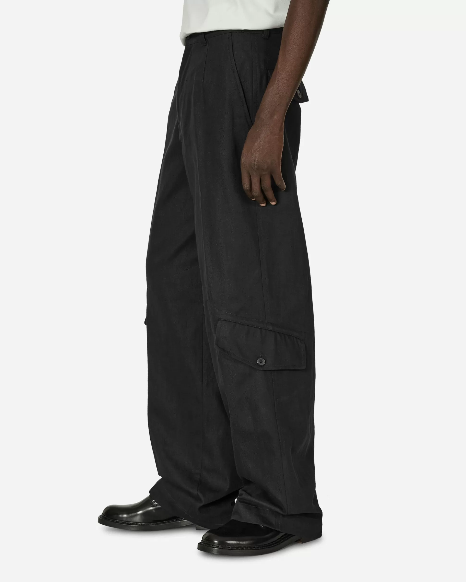 Dries Van Noten Loose Overdyed Pants Black Hot