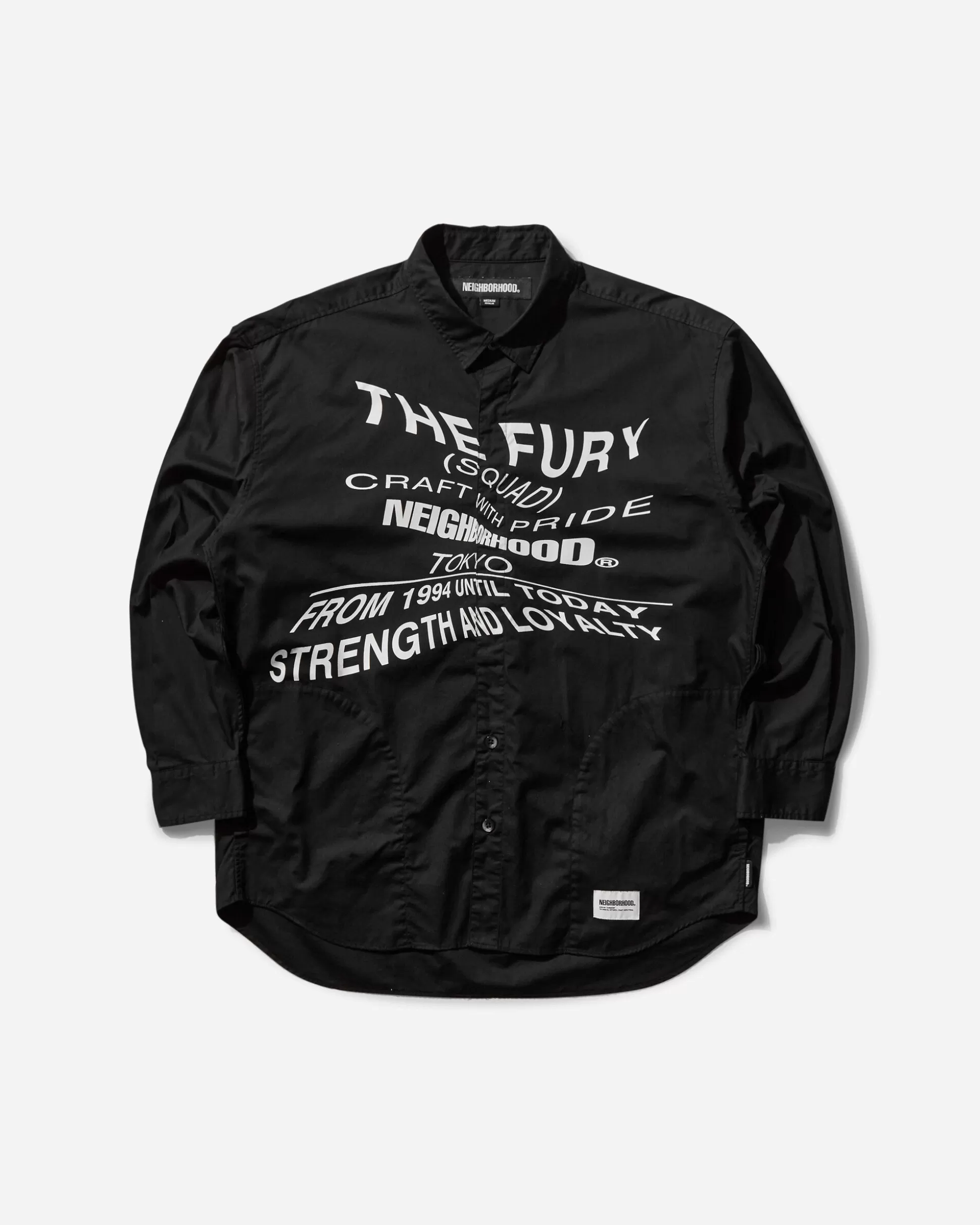 Neighborhood Men's Distortion Print Longsleeve Shirt Black Outlet