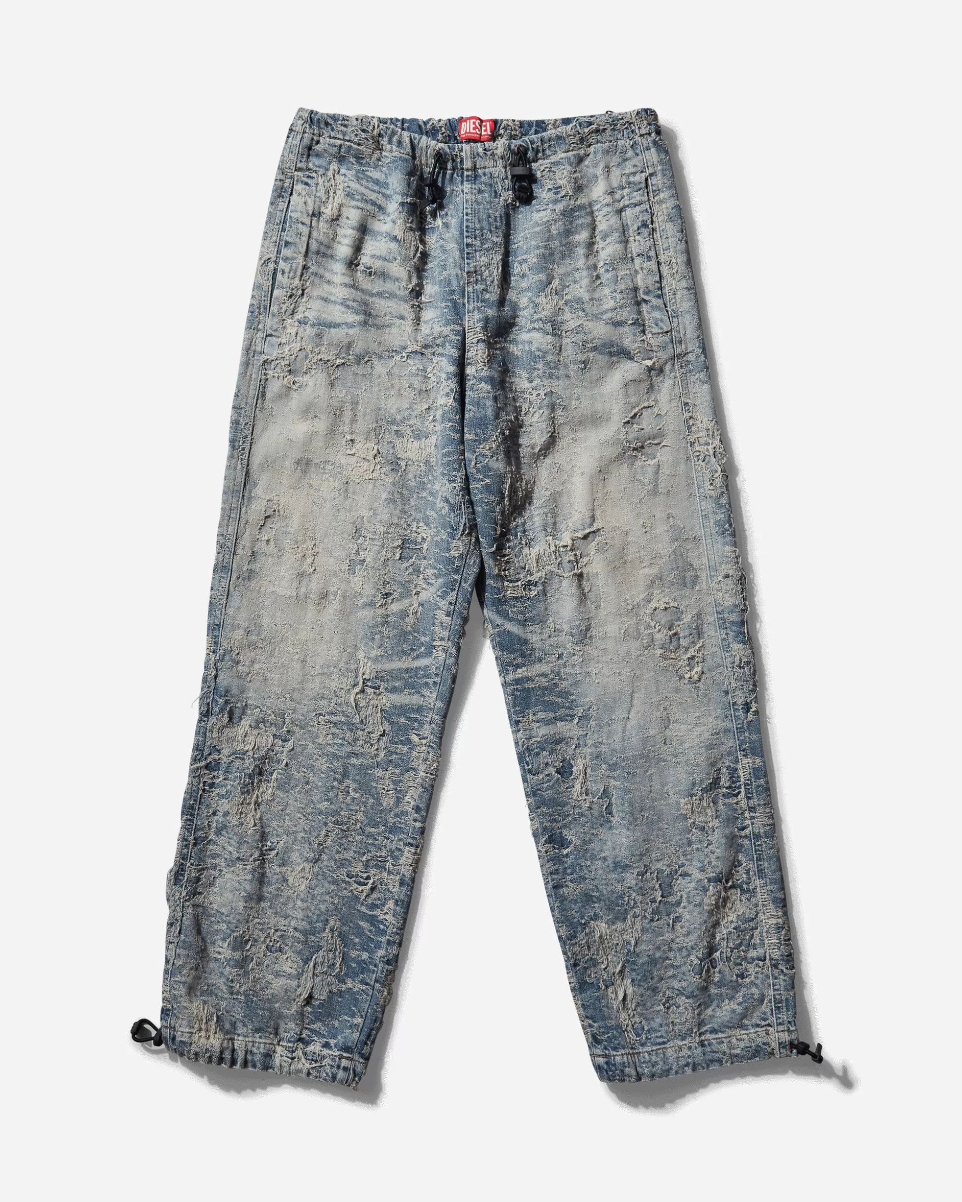 Diesel Men's D-Martial Distressed Denim Pants Blue Discount