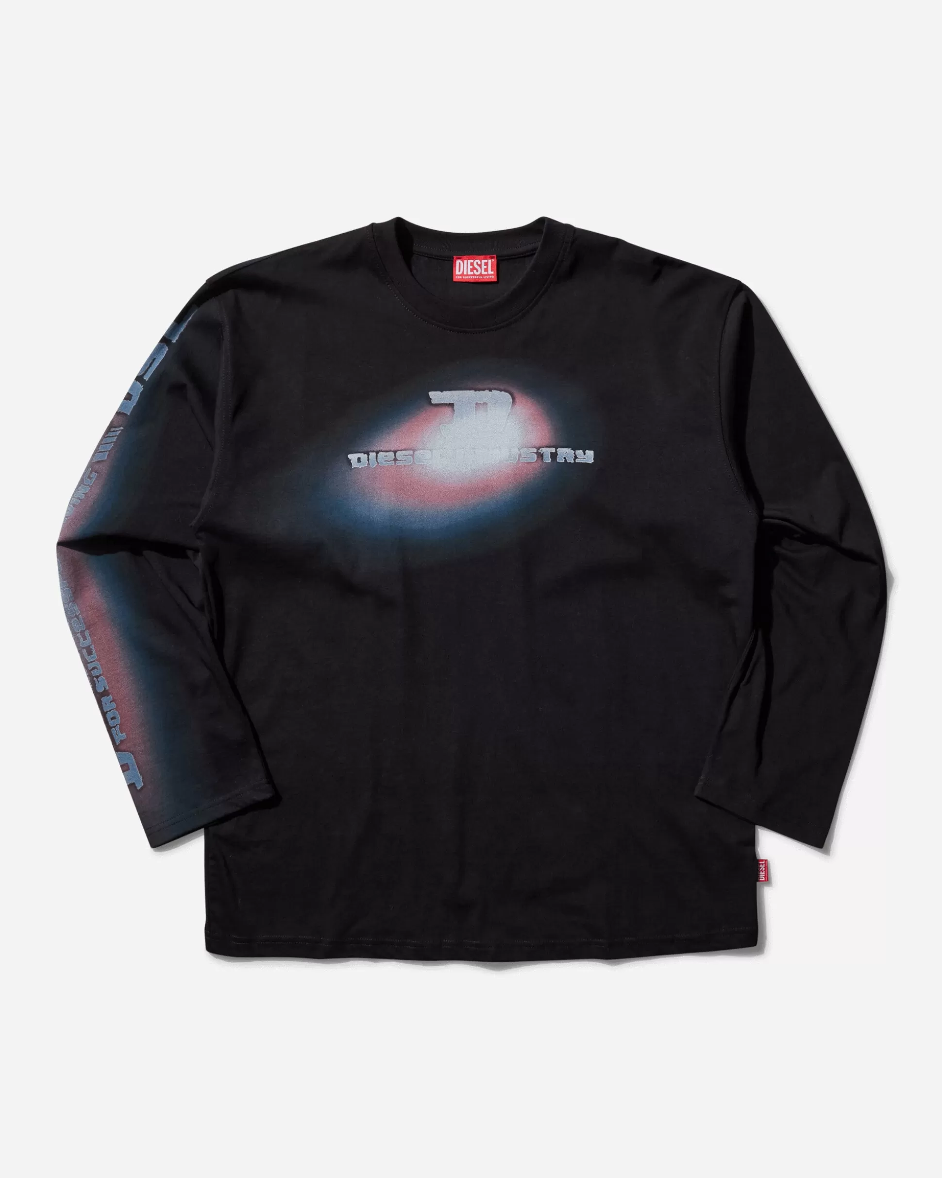Diesel Men's Graphic Longsleeve T-Shirt Black Best Sale