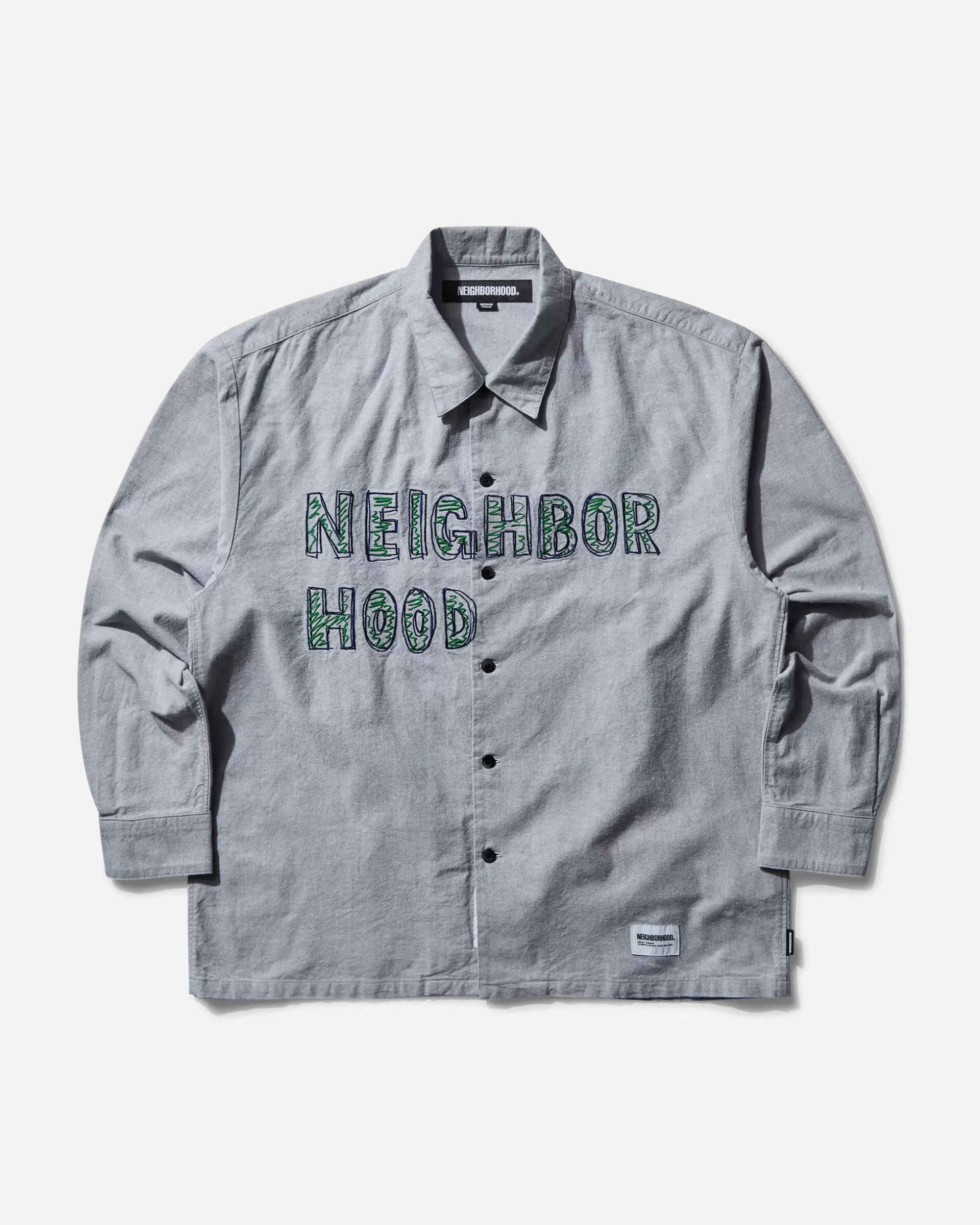 Neighborhood Men's Hand Drawing Embroidery Longsleeve Shirt Black Online