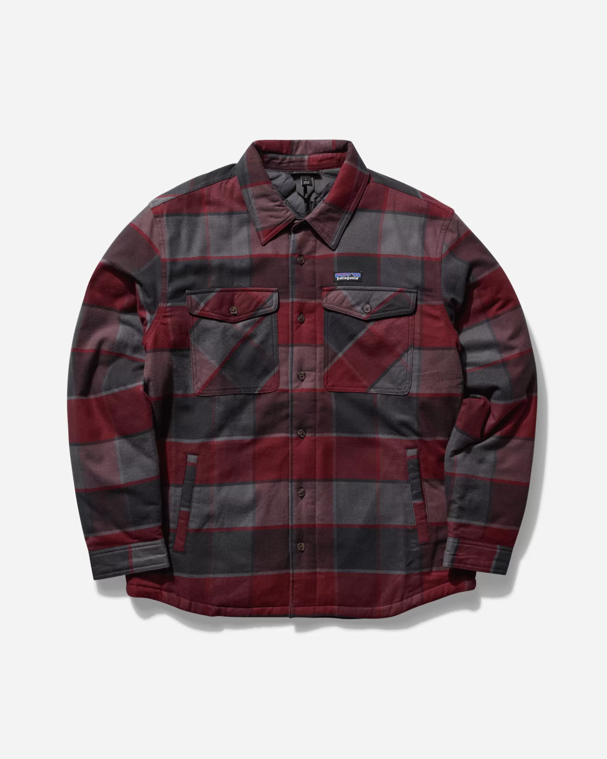 Patagonia Men's Lightweight Insulated Fjord Flannel Shirt William / Ink Black Flash Sale