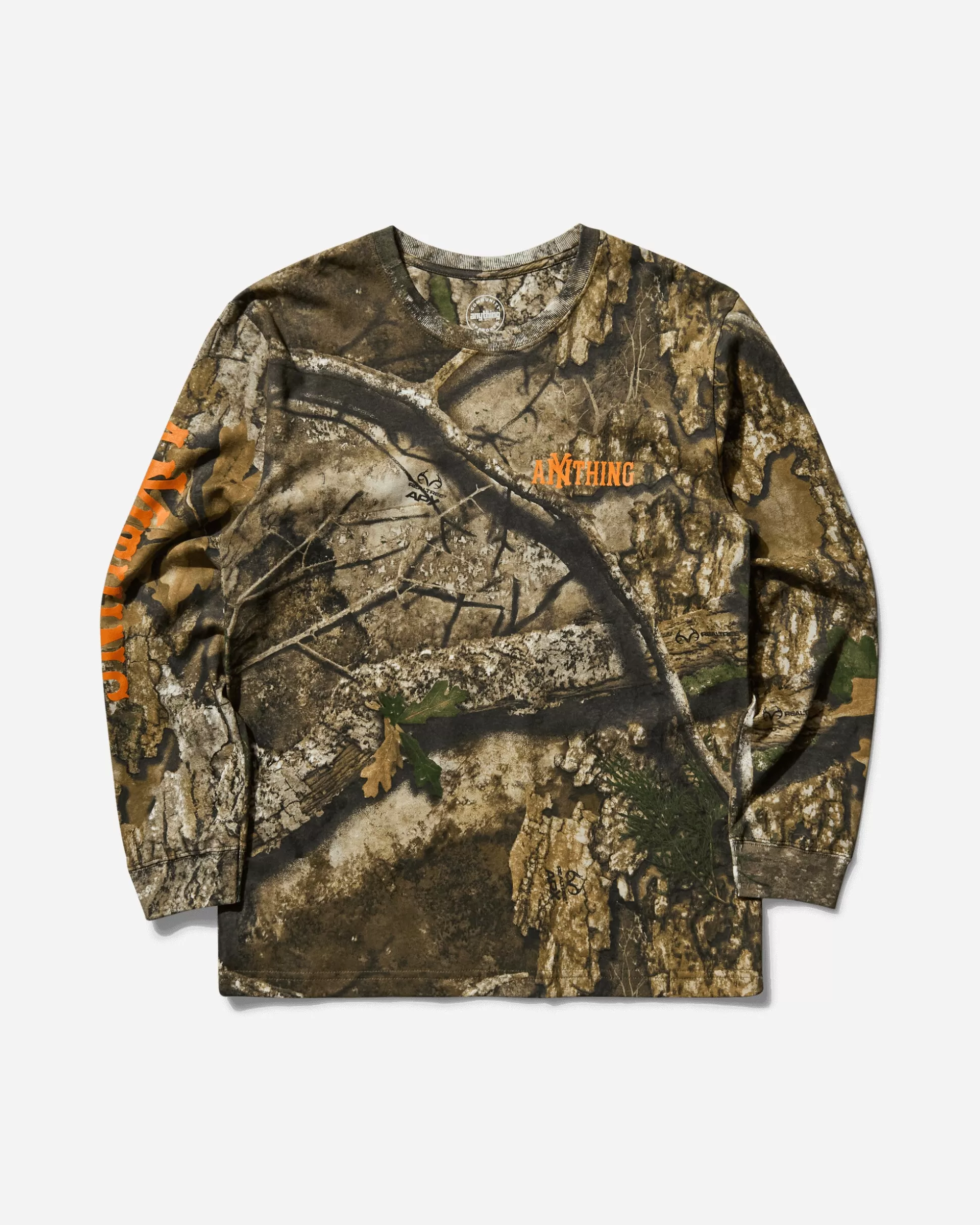 aNYthing Men's No Tresspassing Longsleeve T-Shirt Realtree Camo Sale