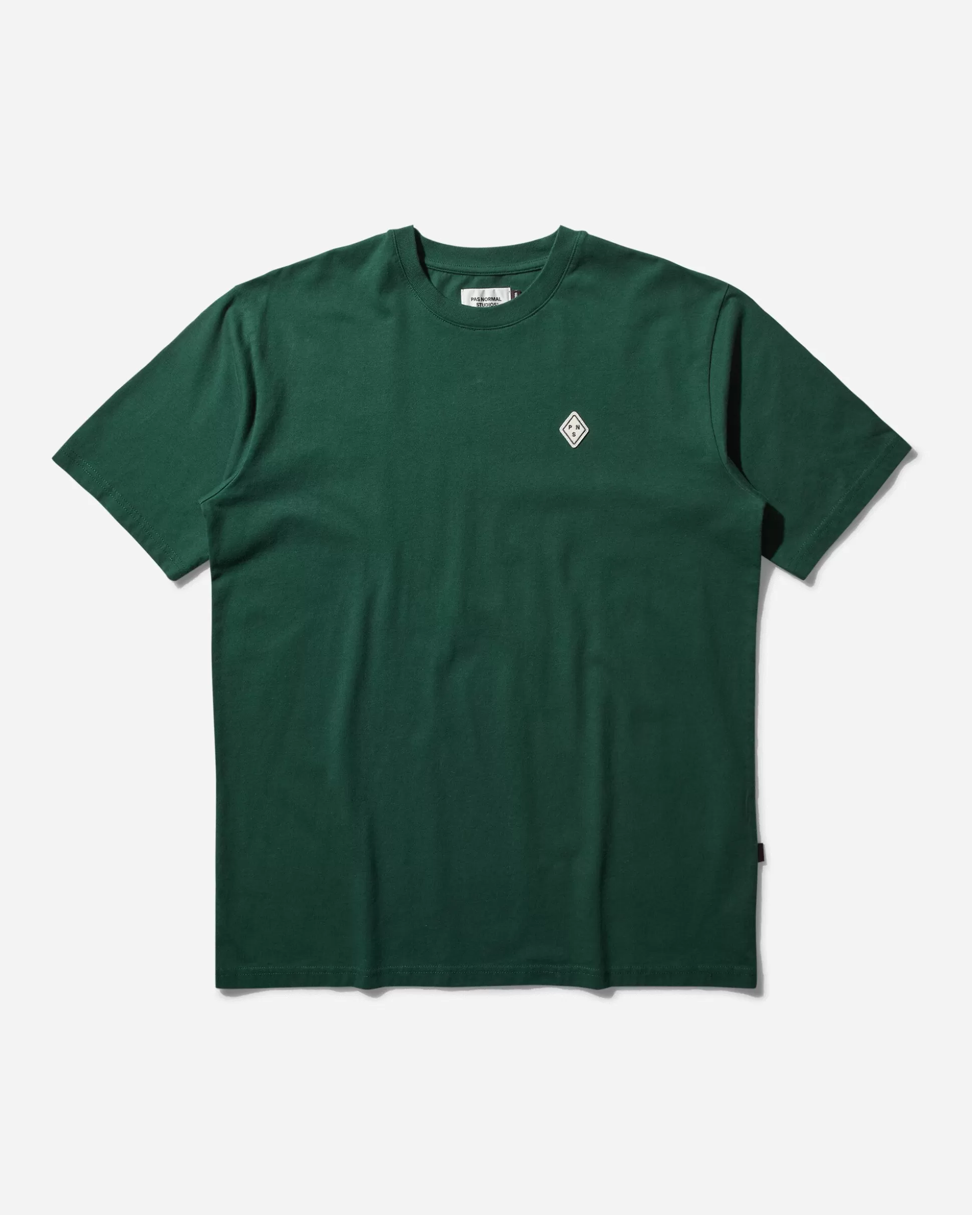 Pas Normal Studios Men's Off-Race Patch T-Shirt Pine Green Shop