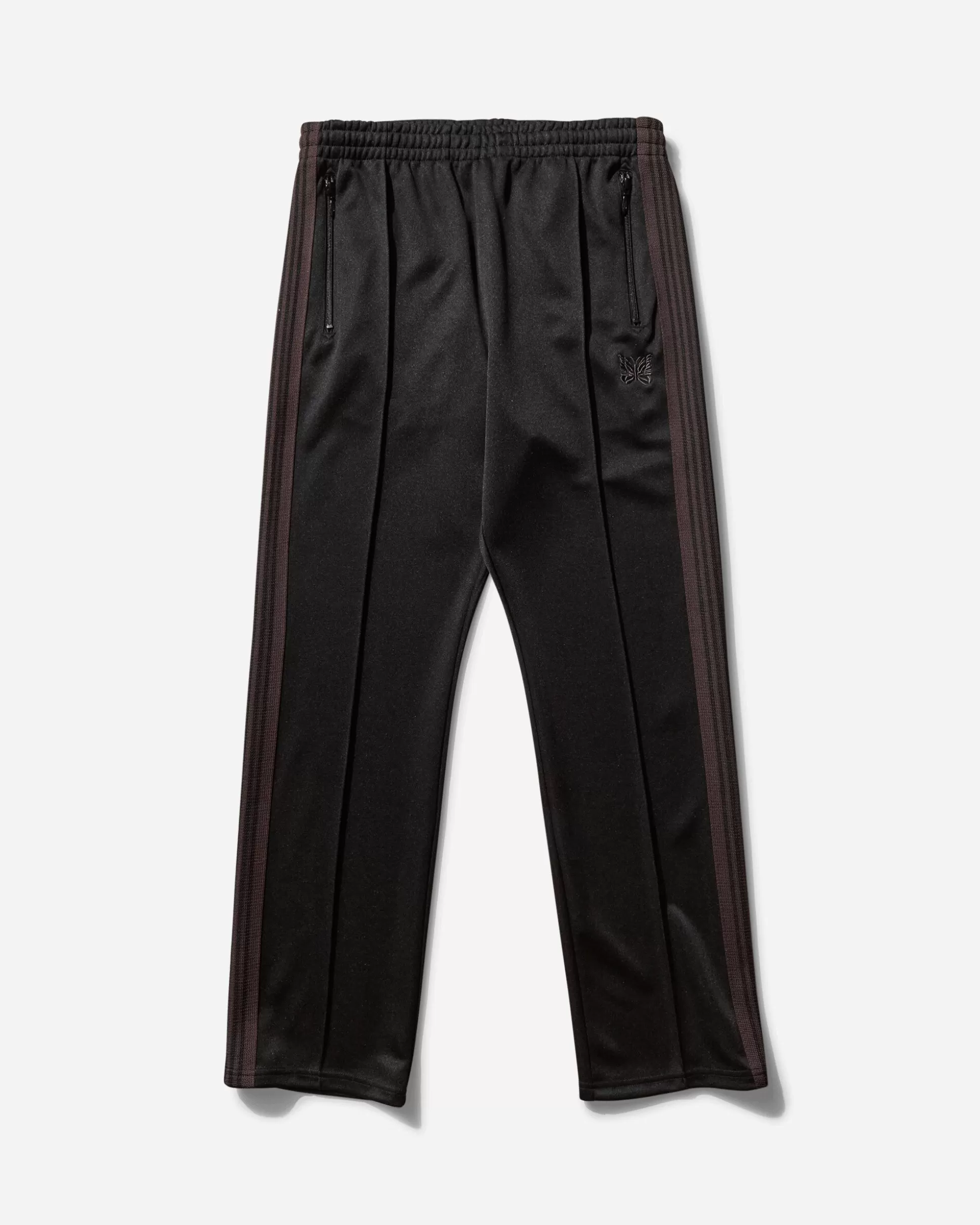 Needles Men's Poly Smooth Narrow Track Pants Black Fashion