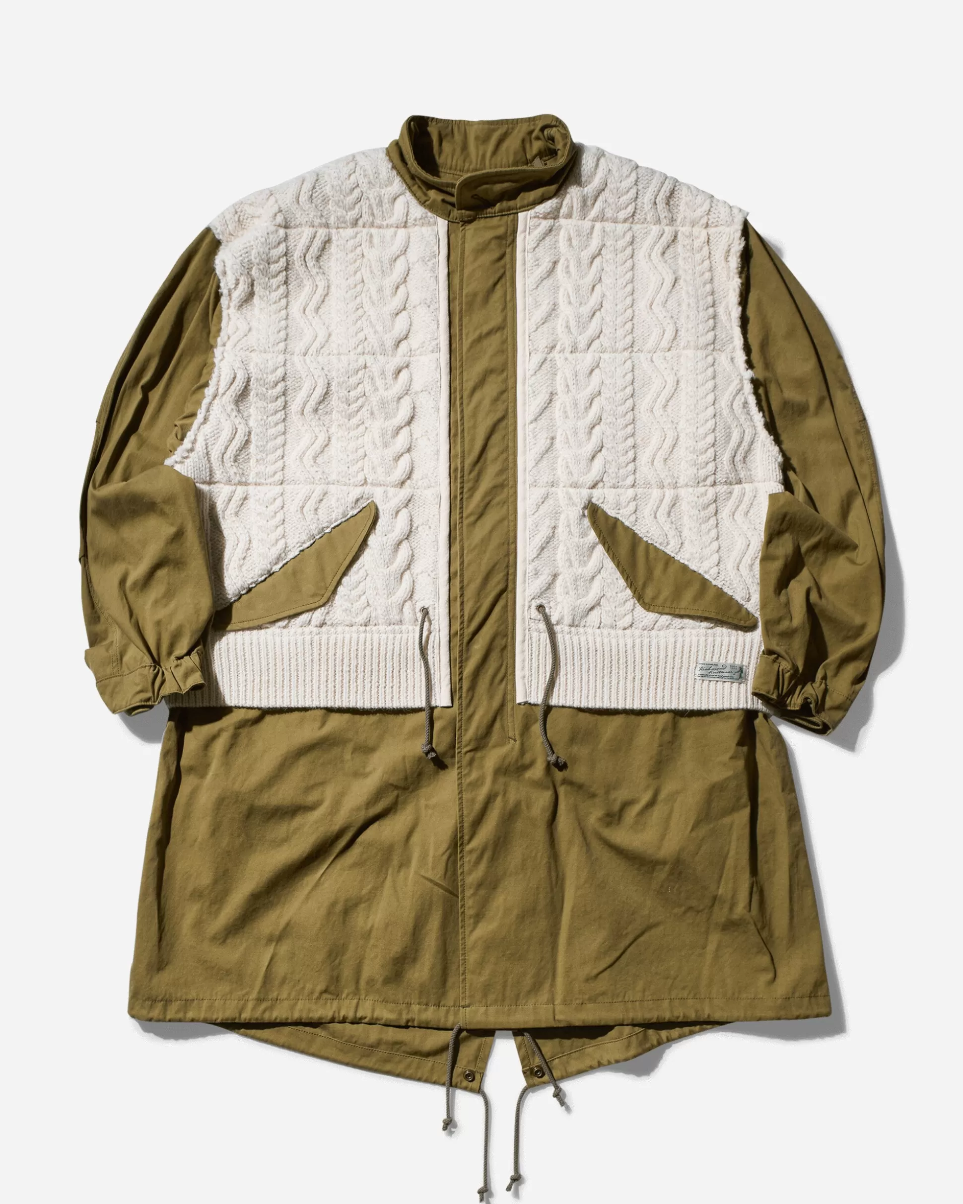 Junya Watanabe MAN Men's Richmond Knitwear Parka Jacket Khaki / Natural Best