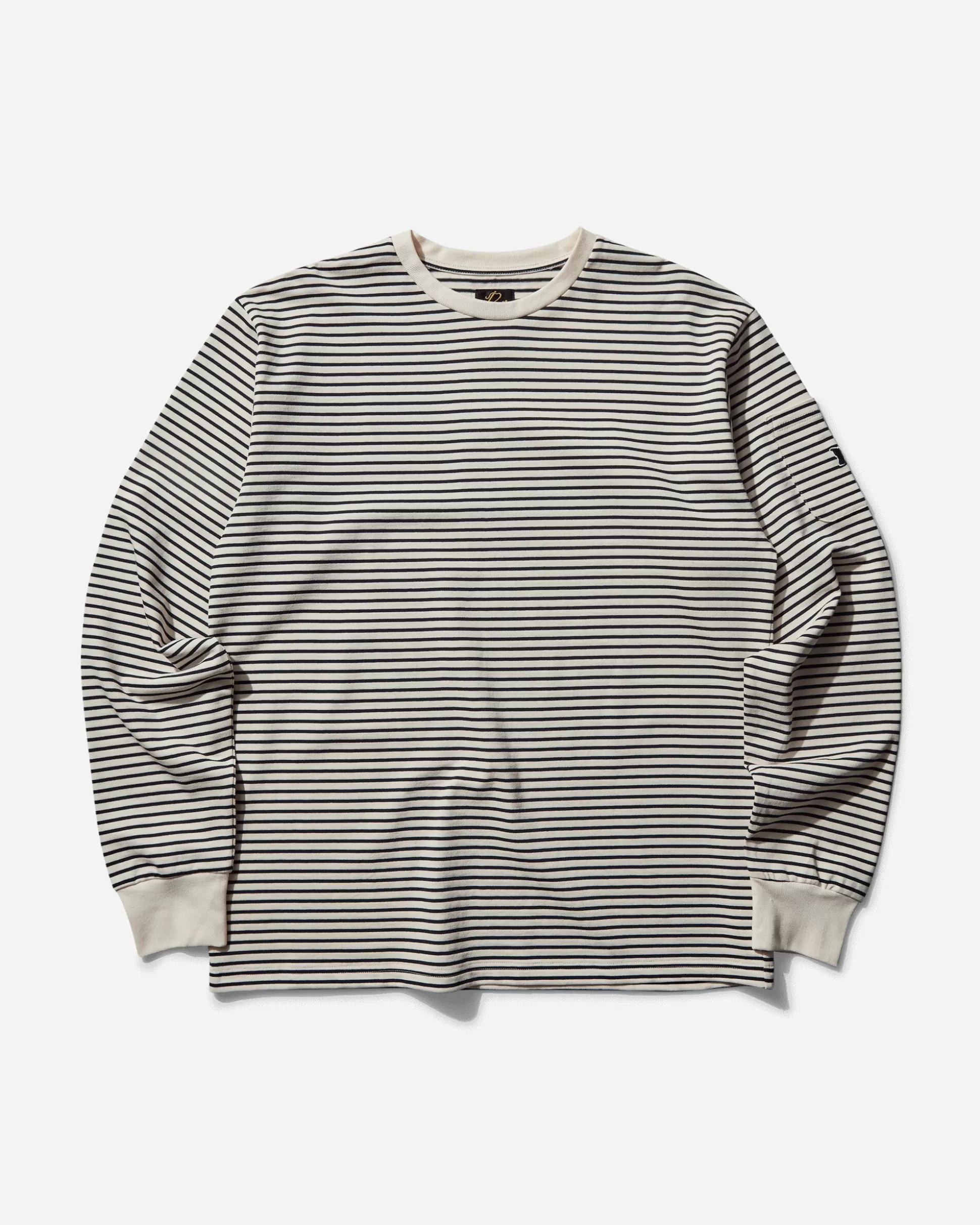 Needles Men's Stripe Crewneck Longsleeve T-Shirt White / Navy Cheap