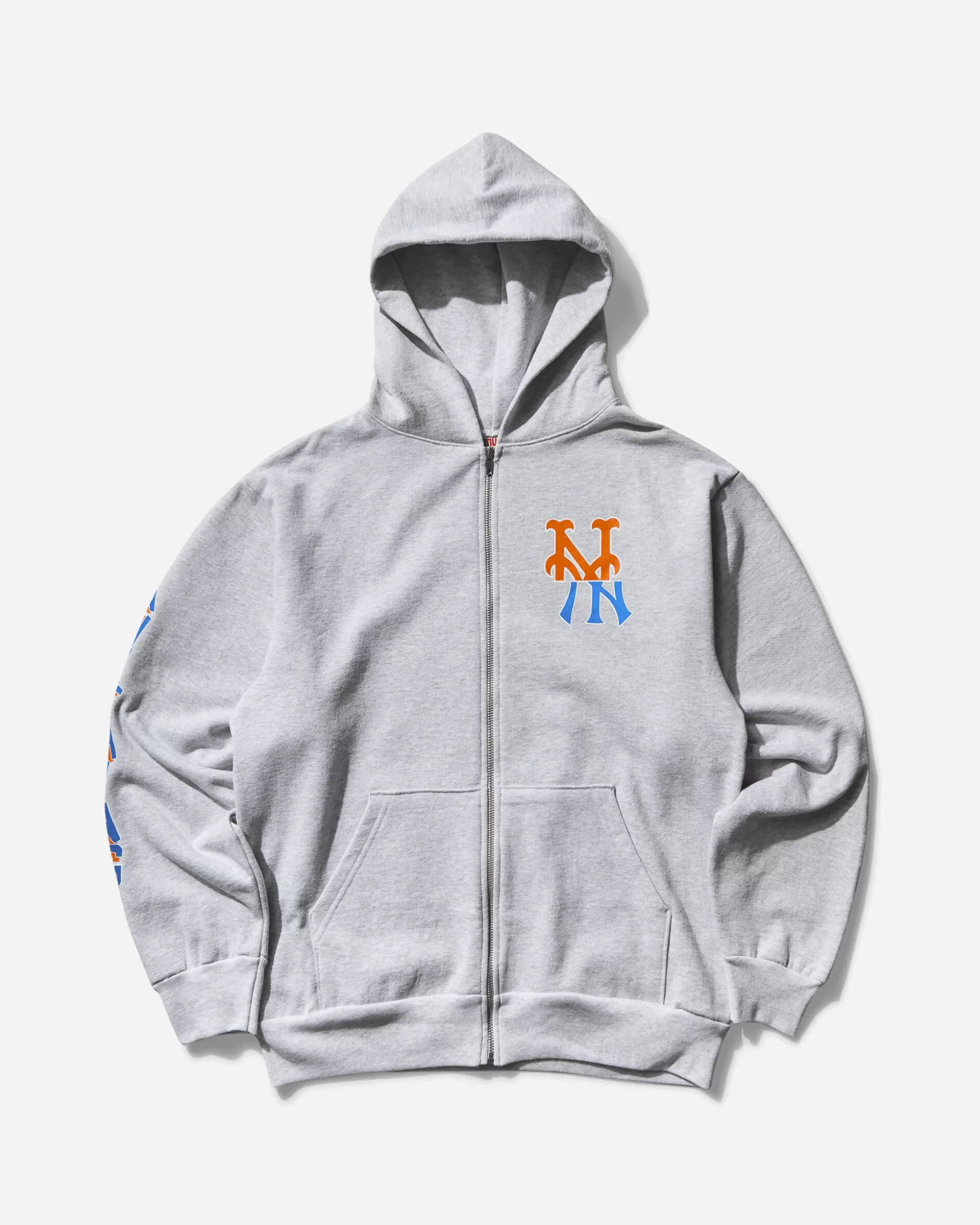 aNYthing Men's Subway Series Zip-Up Hoodie Heather Grey Flash Sale
