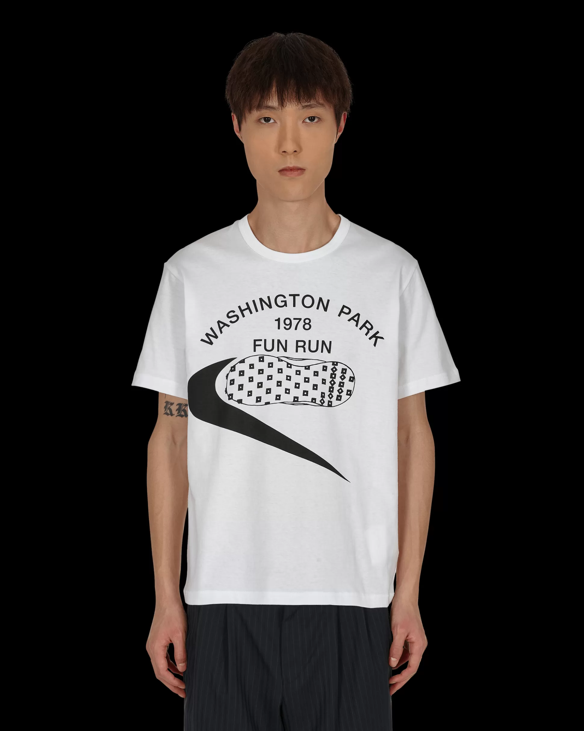 Comme Des Garçons Black Nike Graphic T-Shirt White Flash Sale