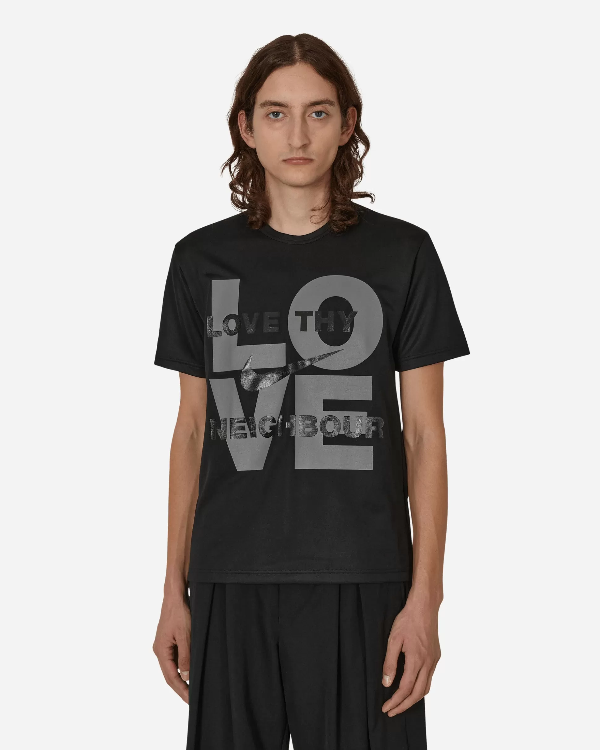 Comme Des Garçons Black Nike Love Thy Neighbour T-Shirt Black New