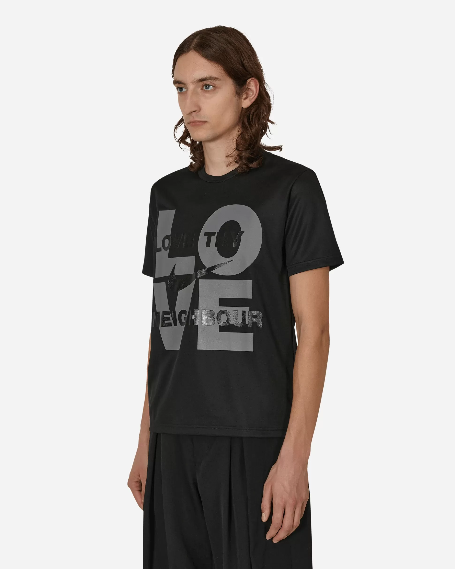 Comme Des Garçons Black Nike Love Thy Neighbour T-Shirt Black New