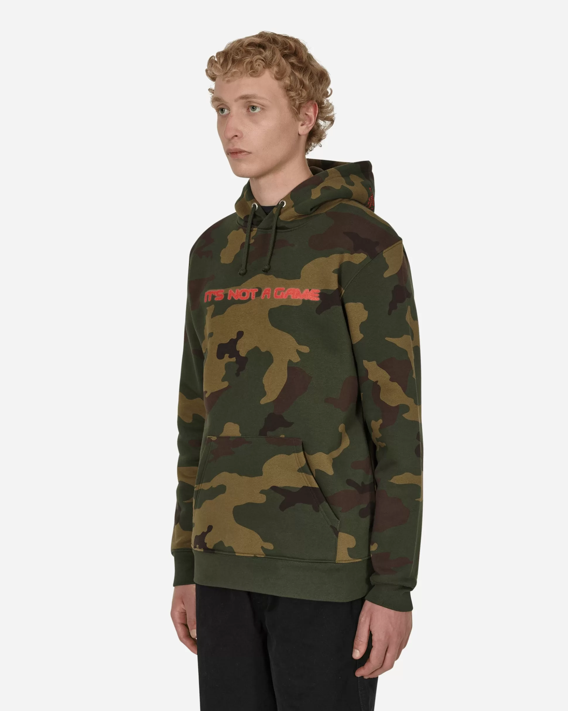 DCV'87 No Games Hooded Sweatshirt Green Cheap