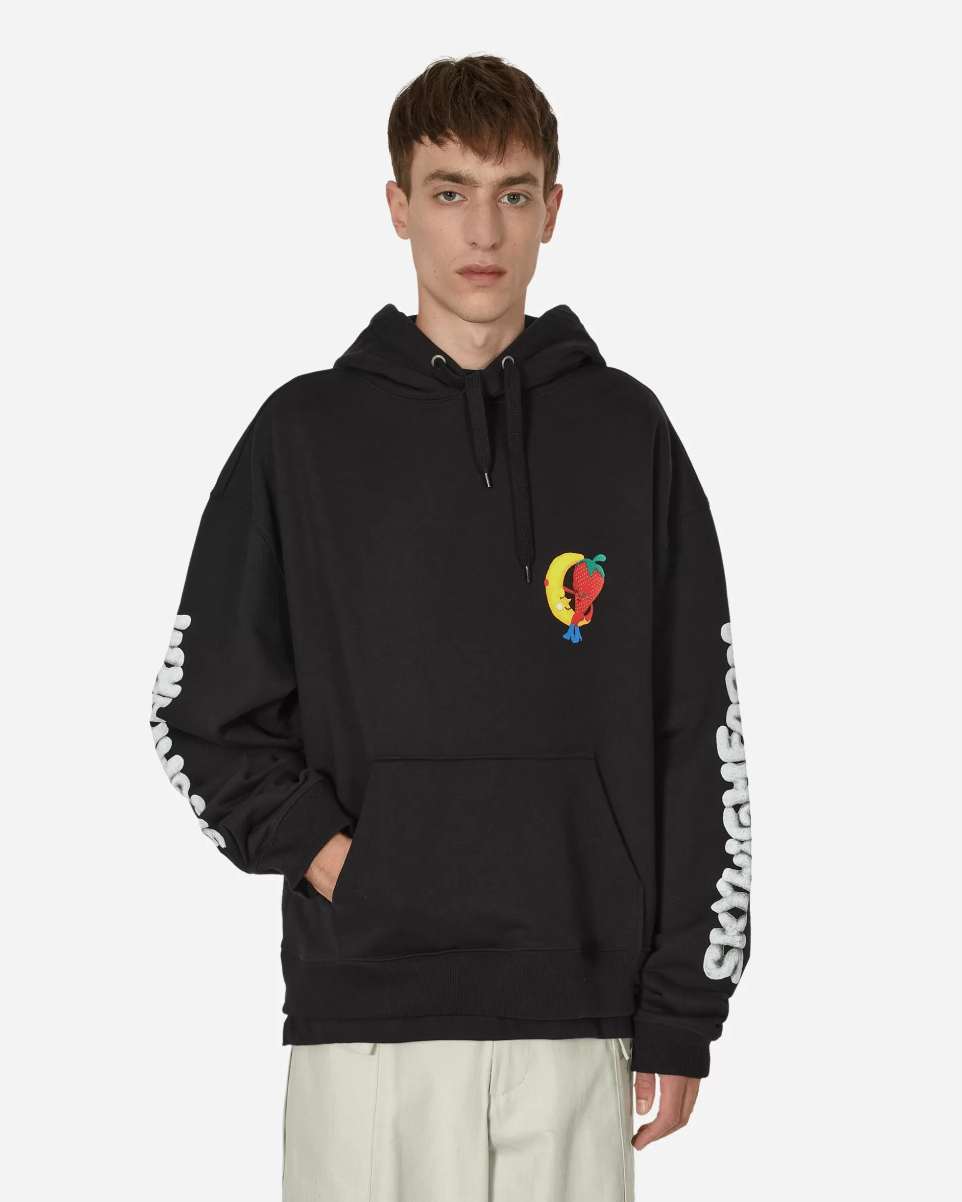 Sky High Farm Perennial Shana Graphic Hooded Sweatshirt Black New