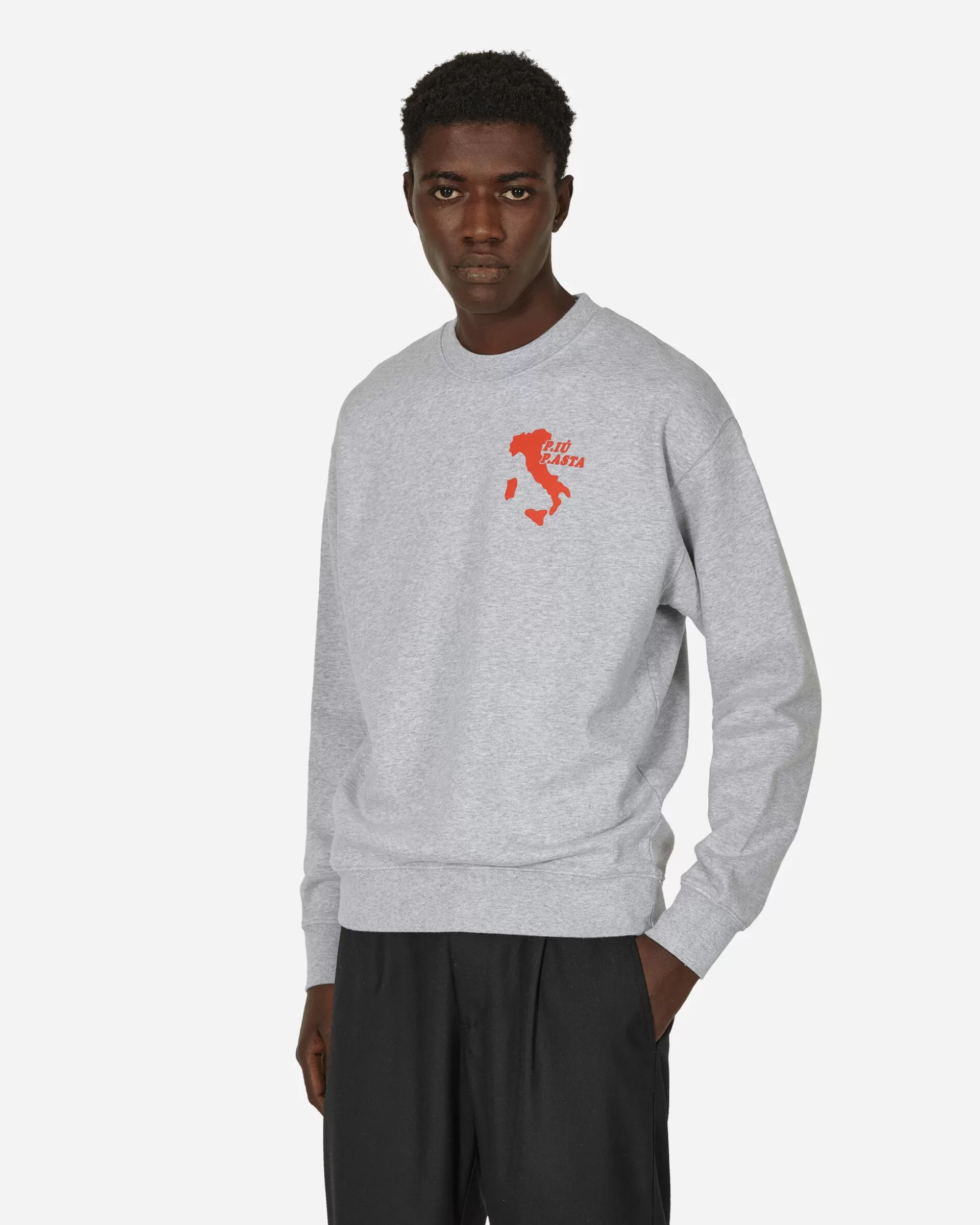 Public Possession P.iù P.asta Crewneck Sweatshirt Light Grey Heather Best