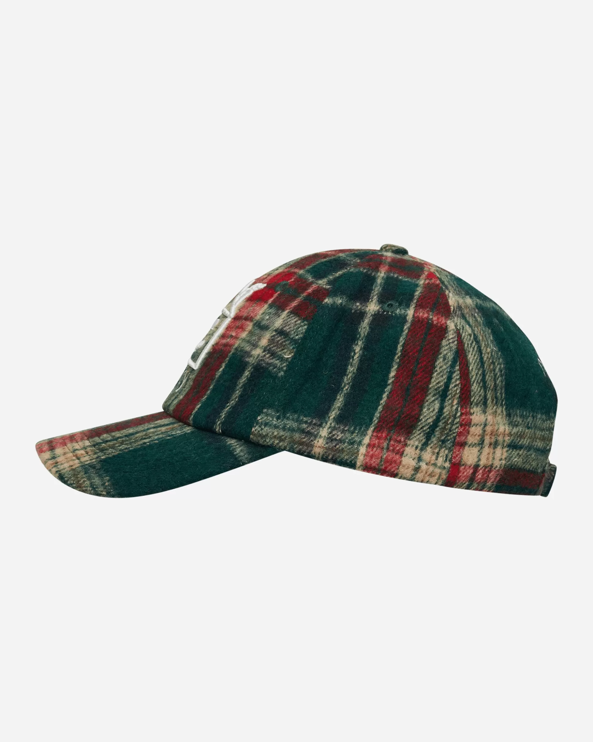 Nancy Plaid House 6-Panel Cap Green Flash Sale