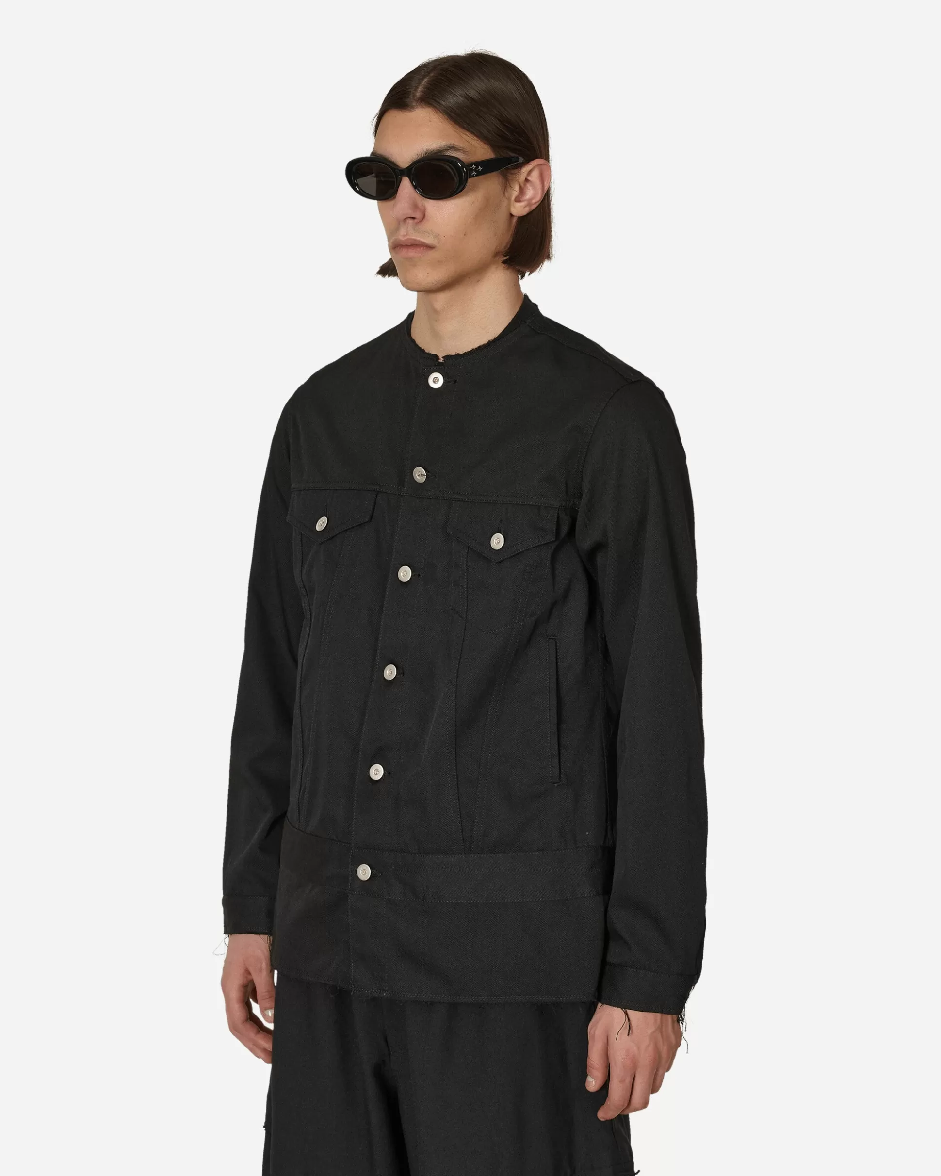 Comme Des Garçons Black Polyester Drill Jacket Black Cheap