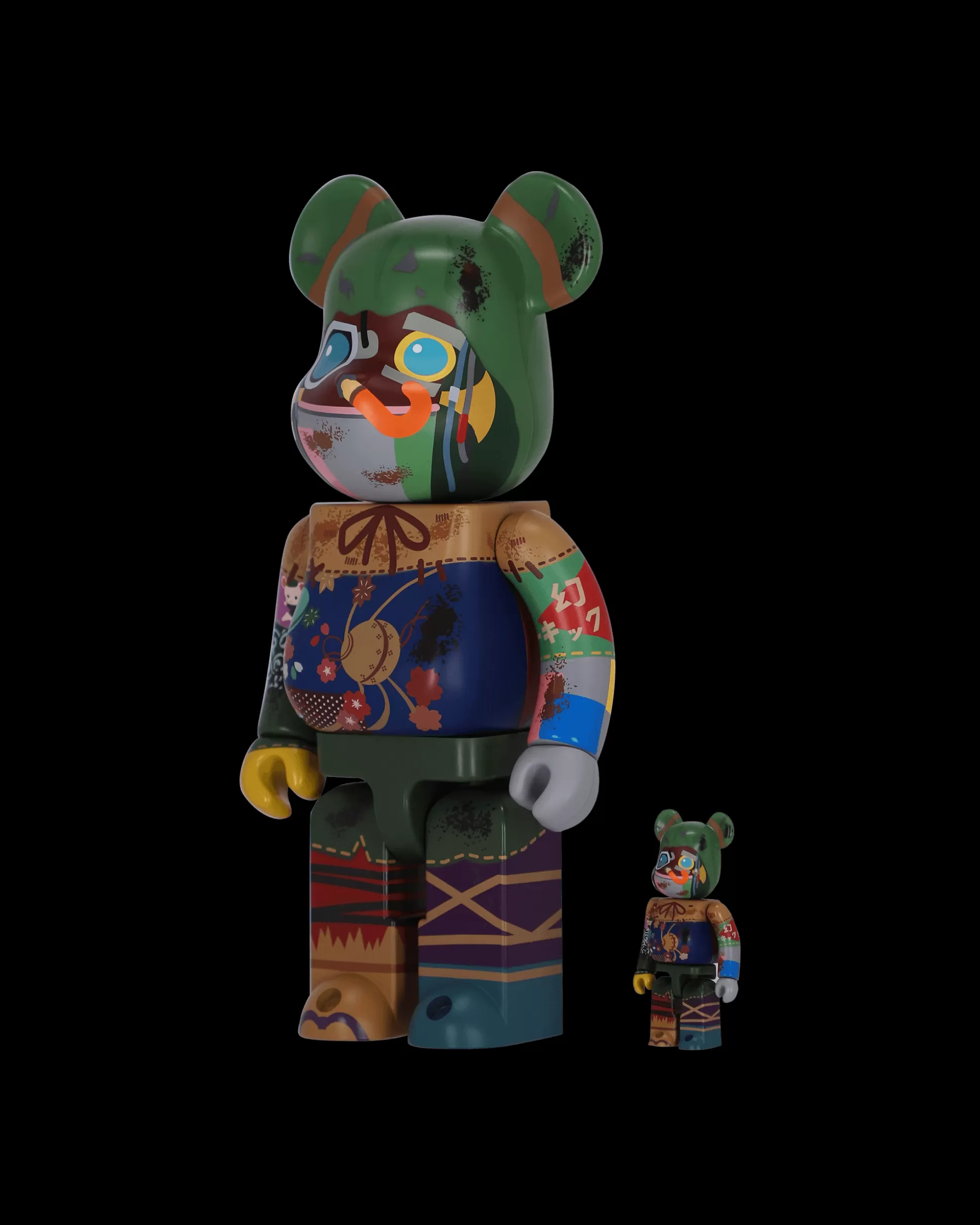 Medicom 100% + 400% Poupelle Be@rbrick Multicolor New