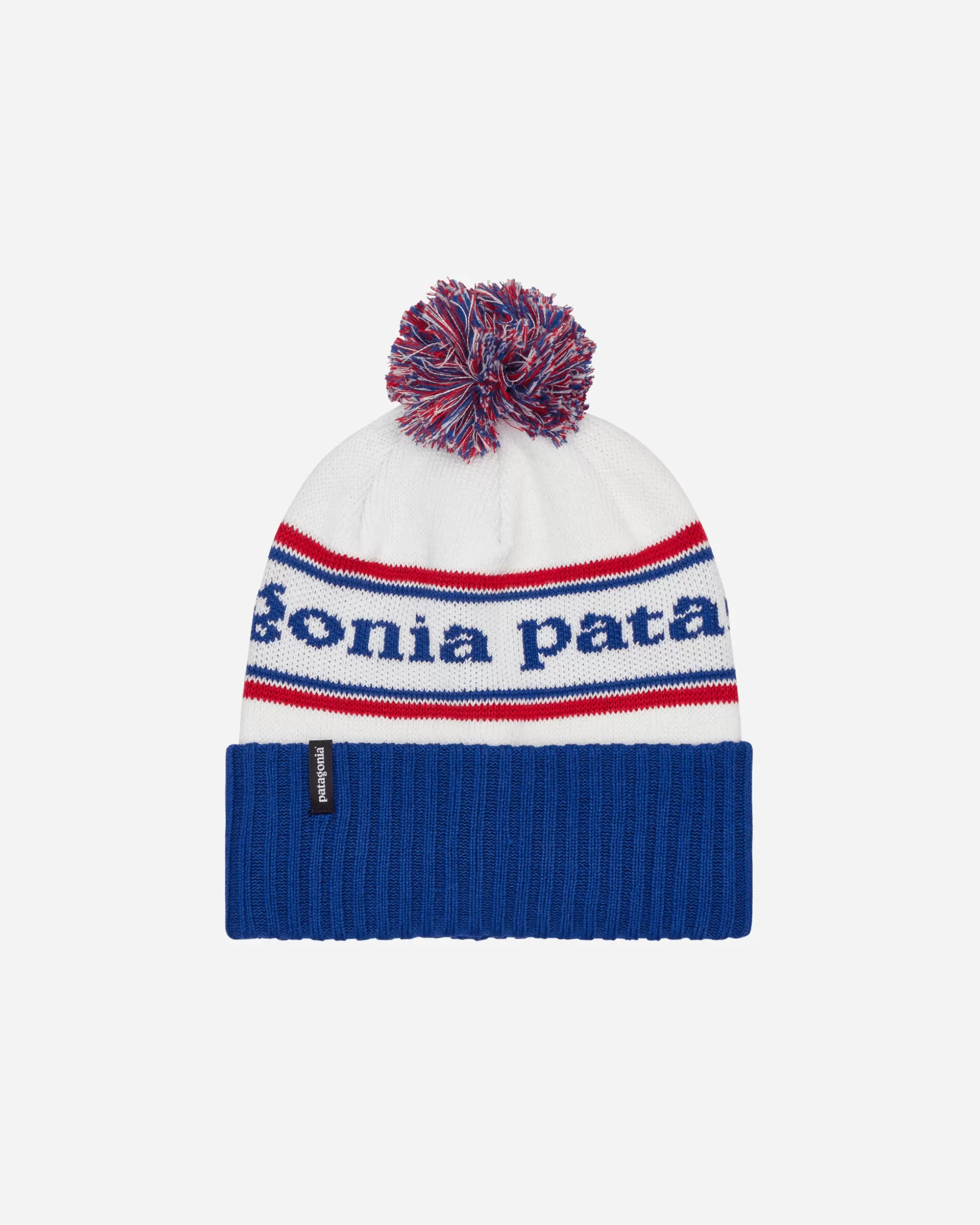 Patagonia Powder Town Beanie Park Stripe / Viking Blue Clearance