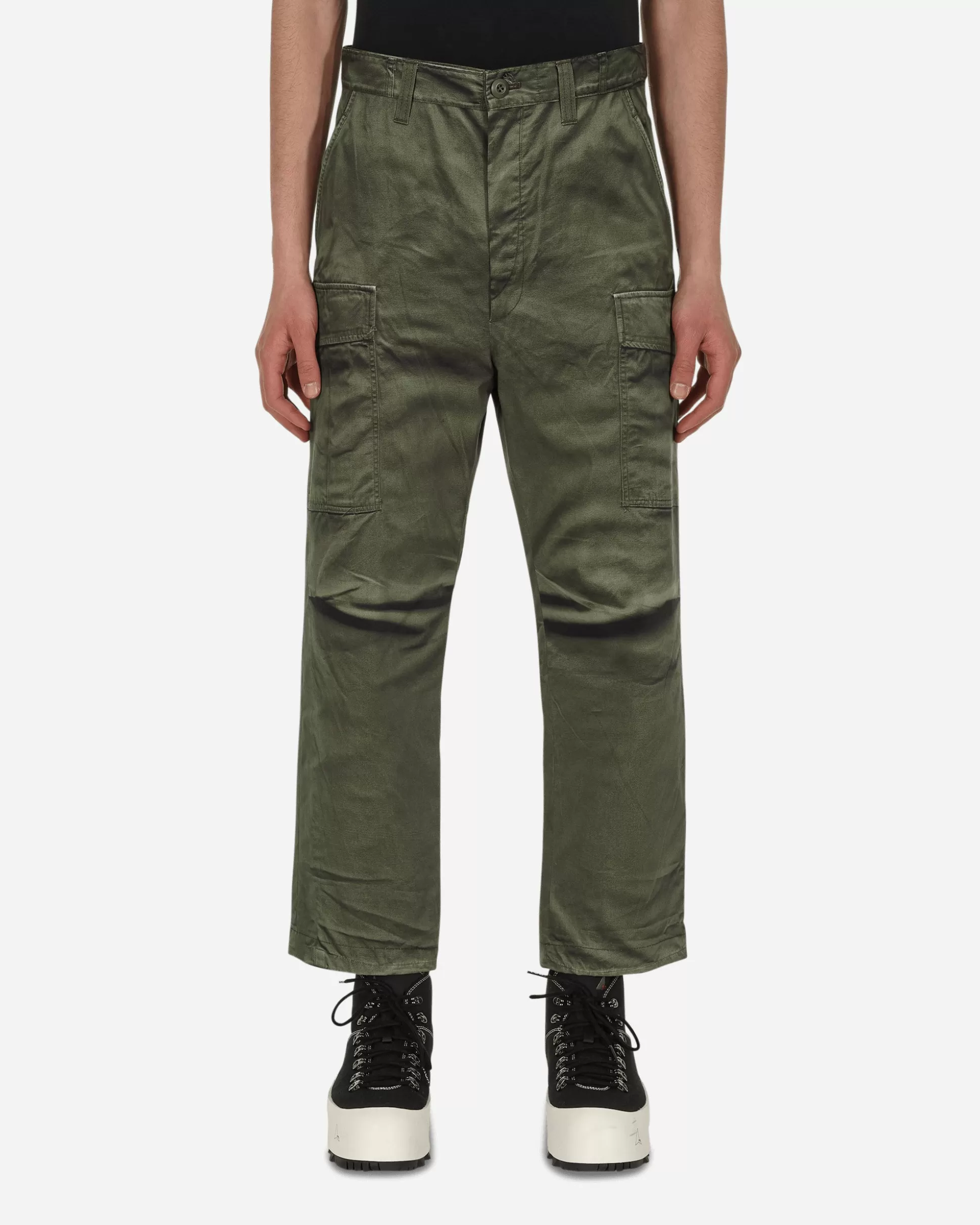 Junya Watanabe MAN Printed Nylon Trousers Green Clearance