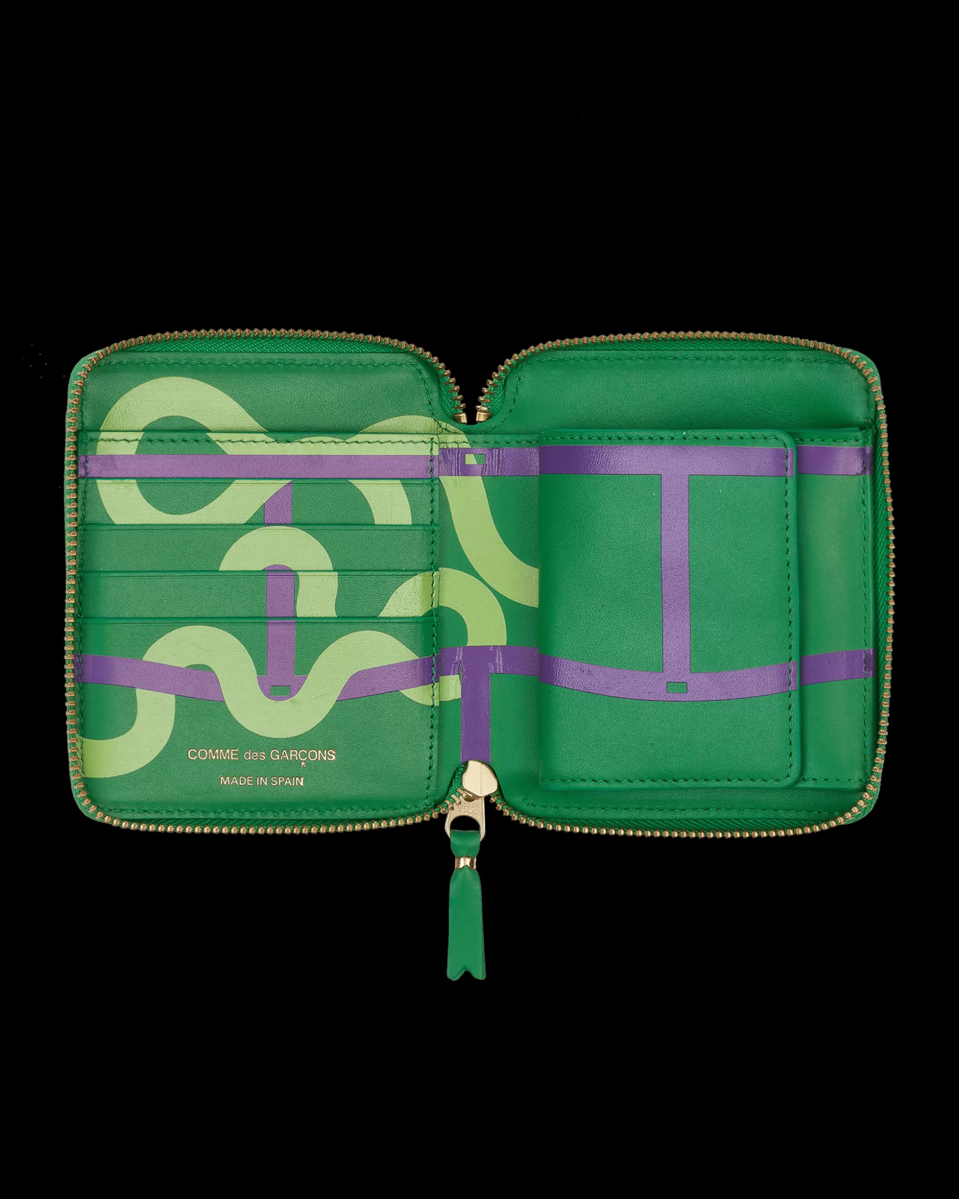 Comme Des Garçons Wallet Ruby Eye Zip-Around Wallet Green Fashion