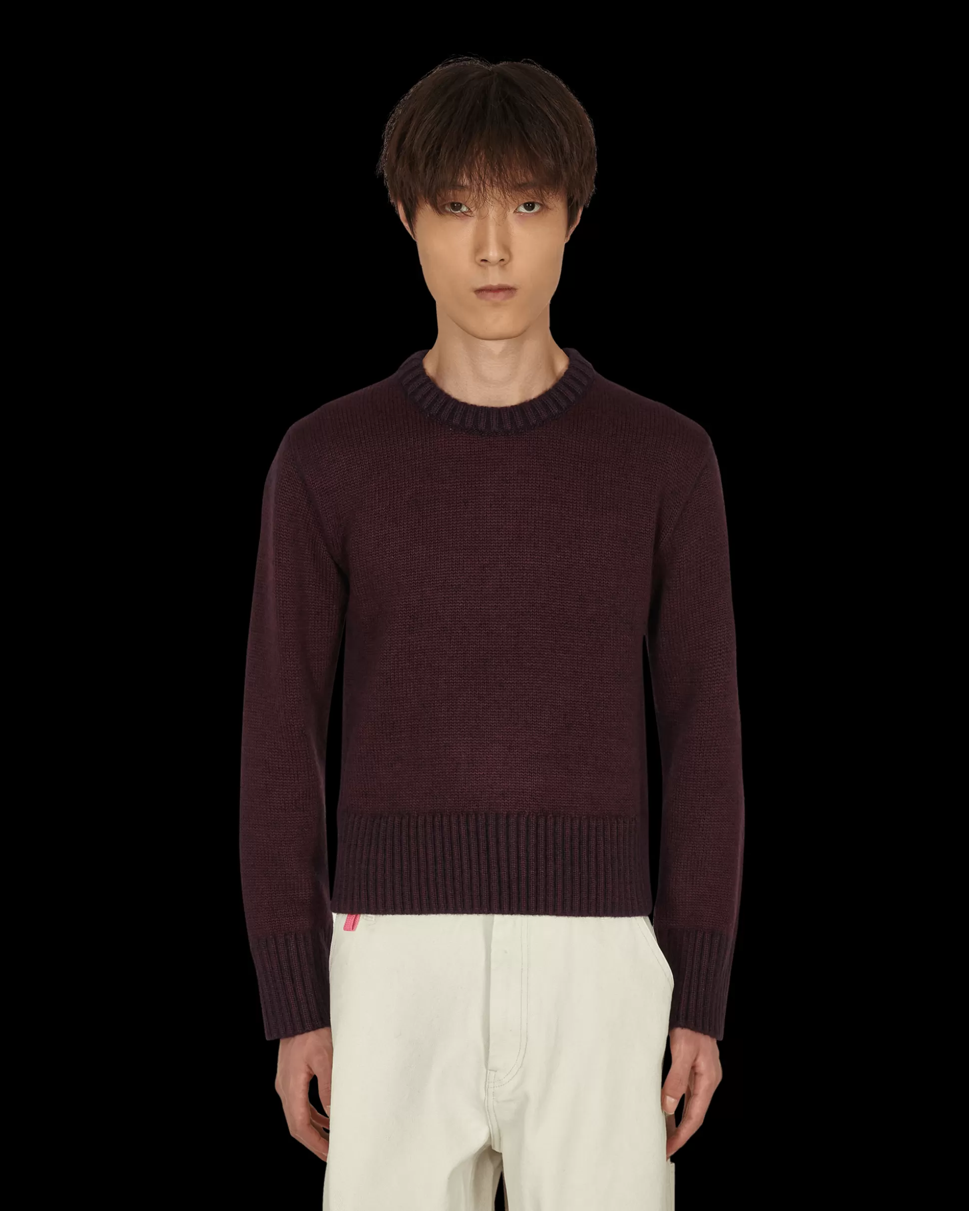 Maison Margiela Shrunken Crewneck Sweater Red Best