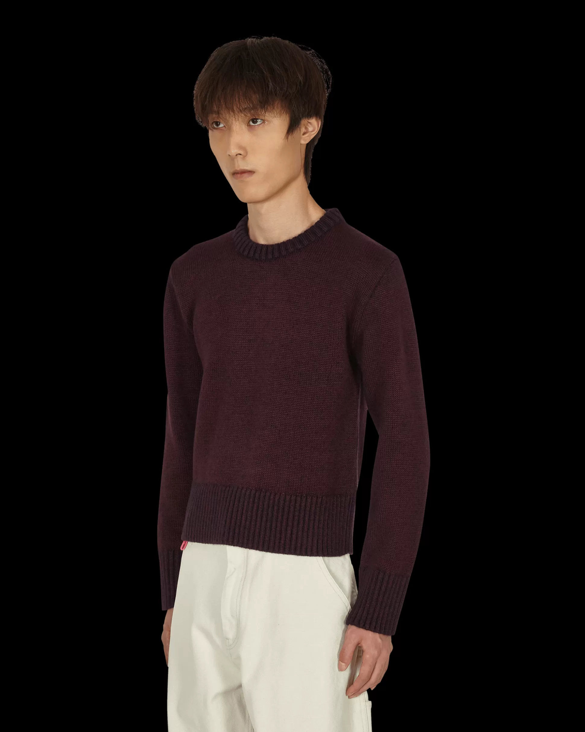 Maison Margiela Shrunken Crewneck Sweater Red Best