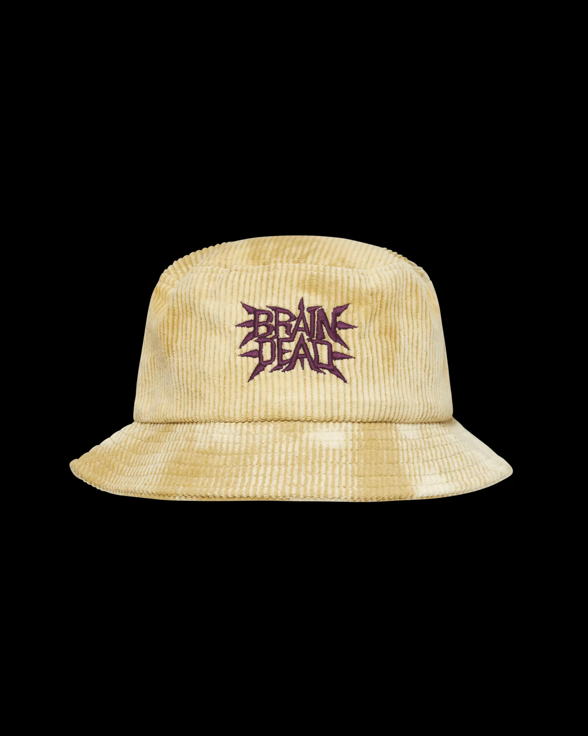 Brain Dead Spikey Bleached Cord Bucket Hat Yellow Fashion