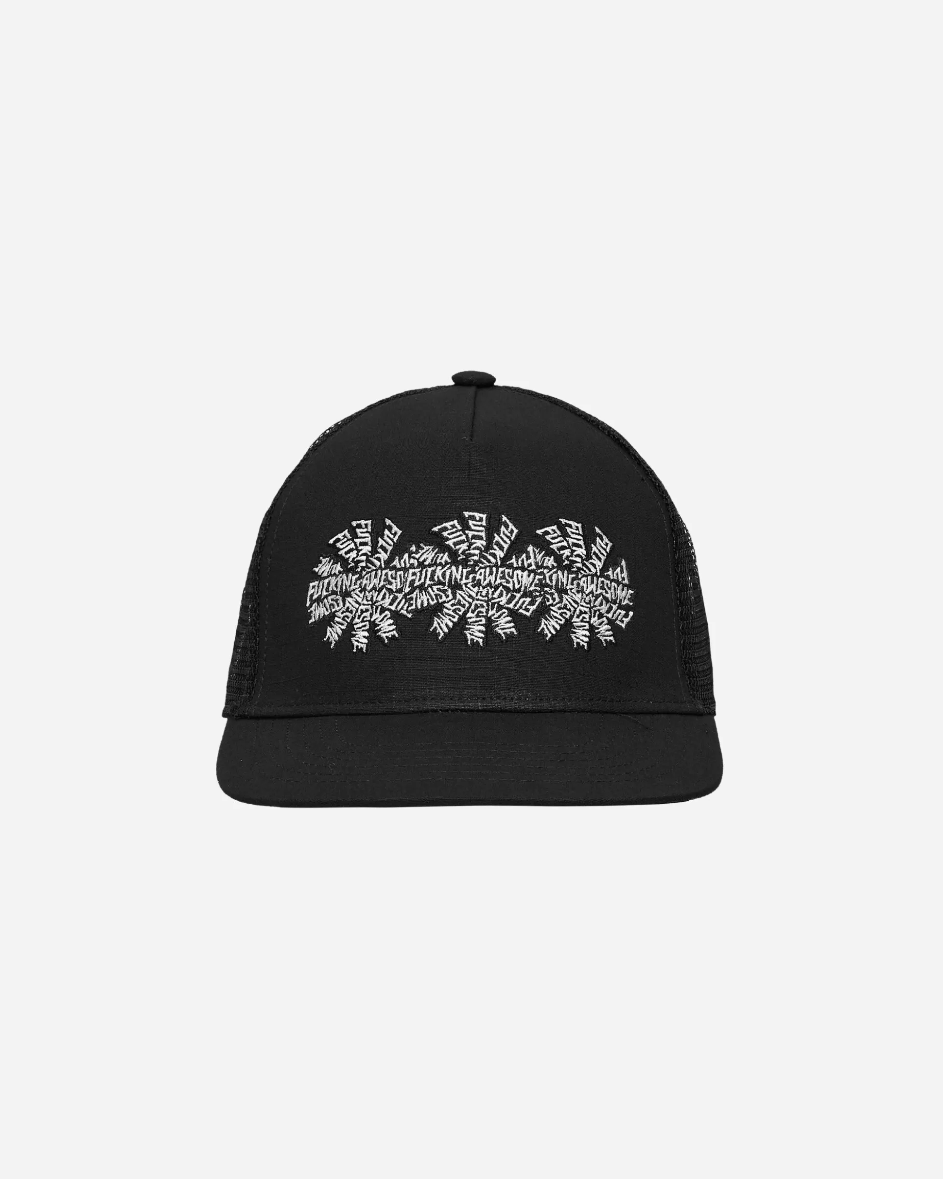 Fucking Awesome Three Sprial Trucker Hat Black New