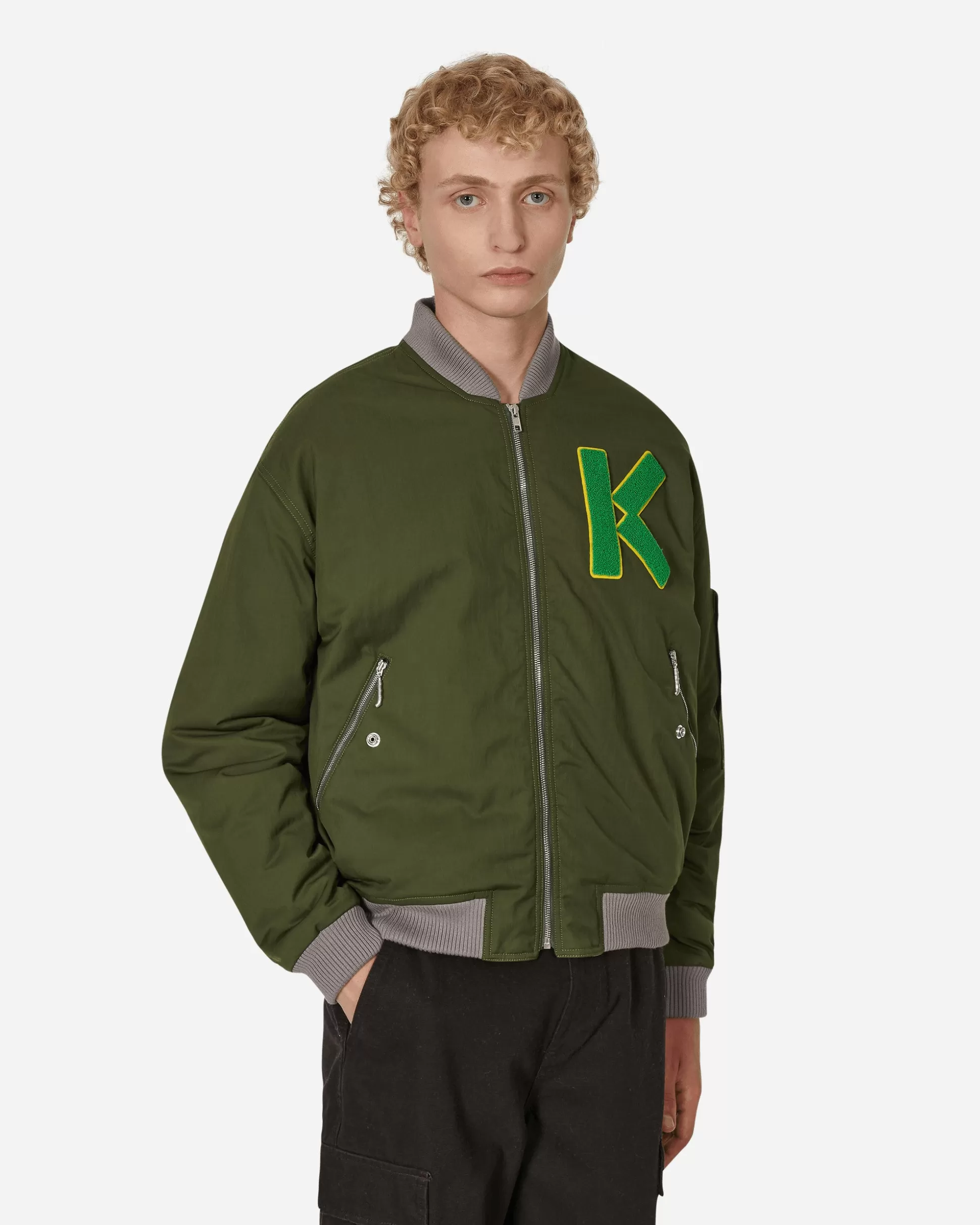 KENZO Paris Varsity Bomber Jacket Green New