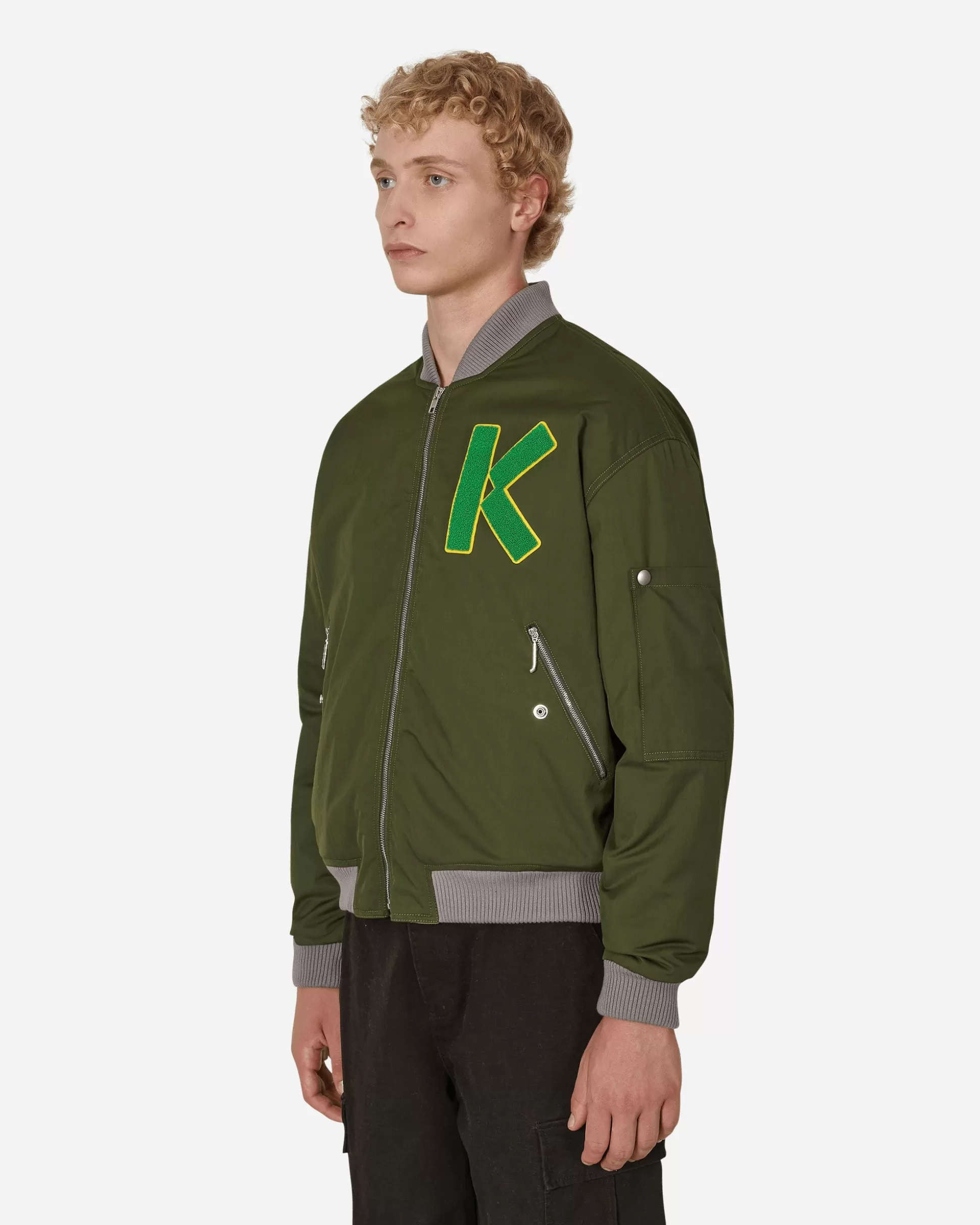 KENZO Paris Varsity Bomber Jacket Green New