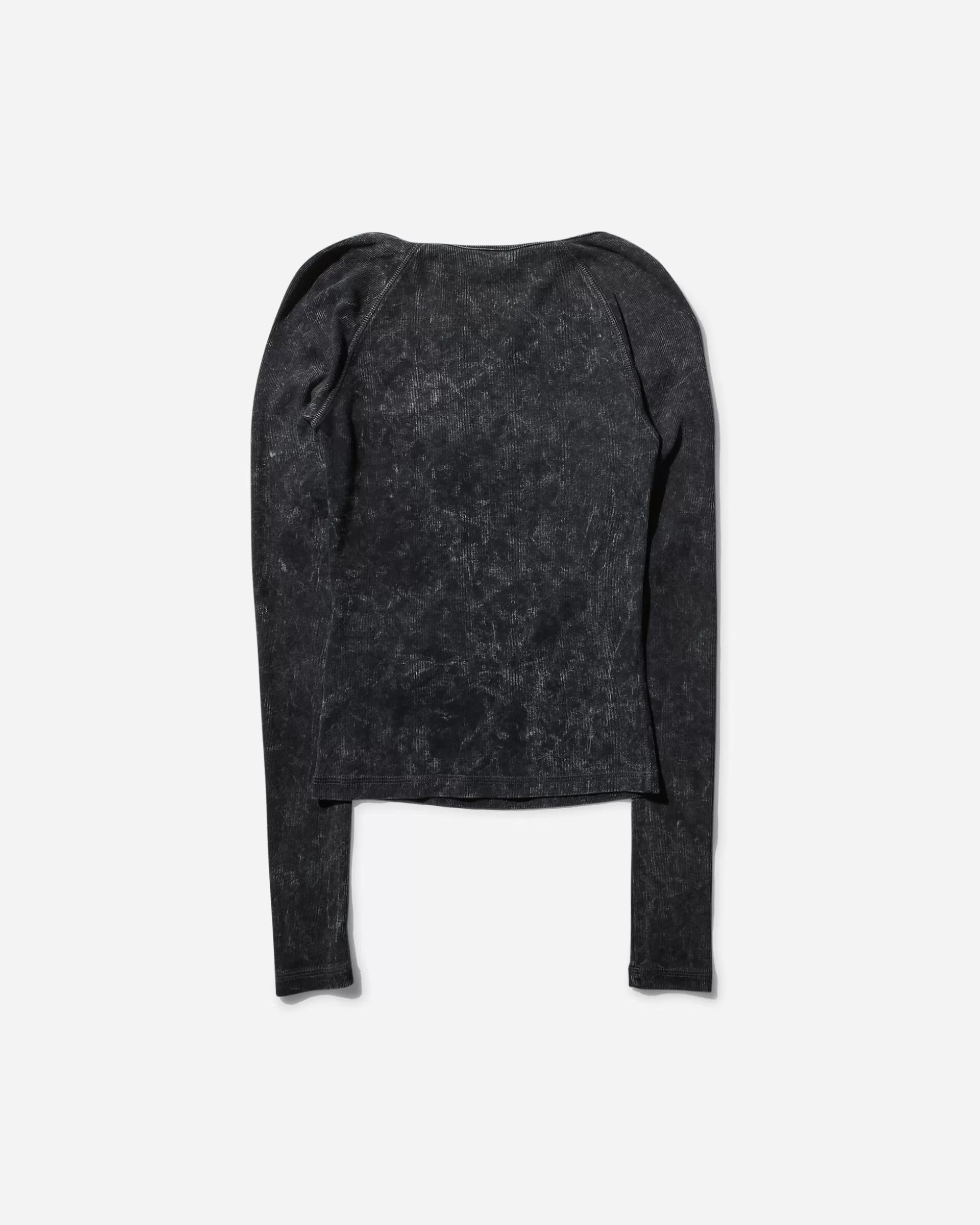 Diesel Women's Cross-Over Straps Ribbed Longsleeve Top Black Cheap