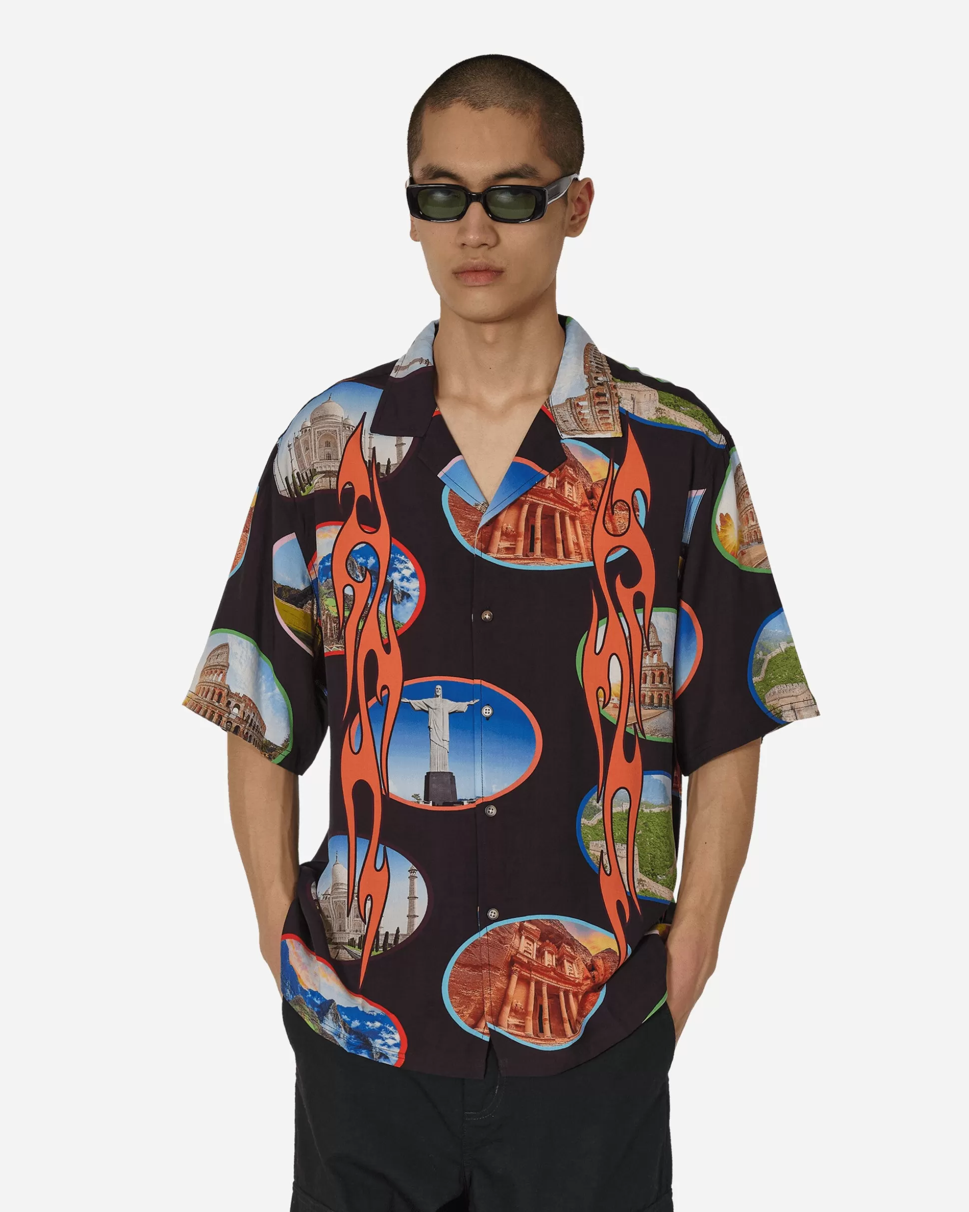 Pleasures 7 Wonder Camp Shirt Black Best Sale