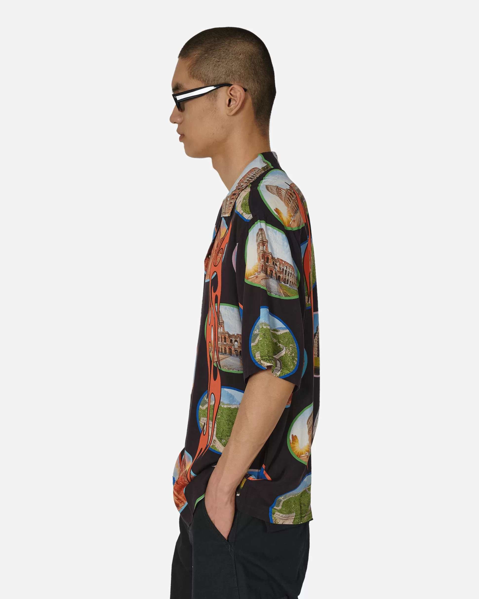 Pleasures 7 Wonder Camp Shirt Black Best Sale